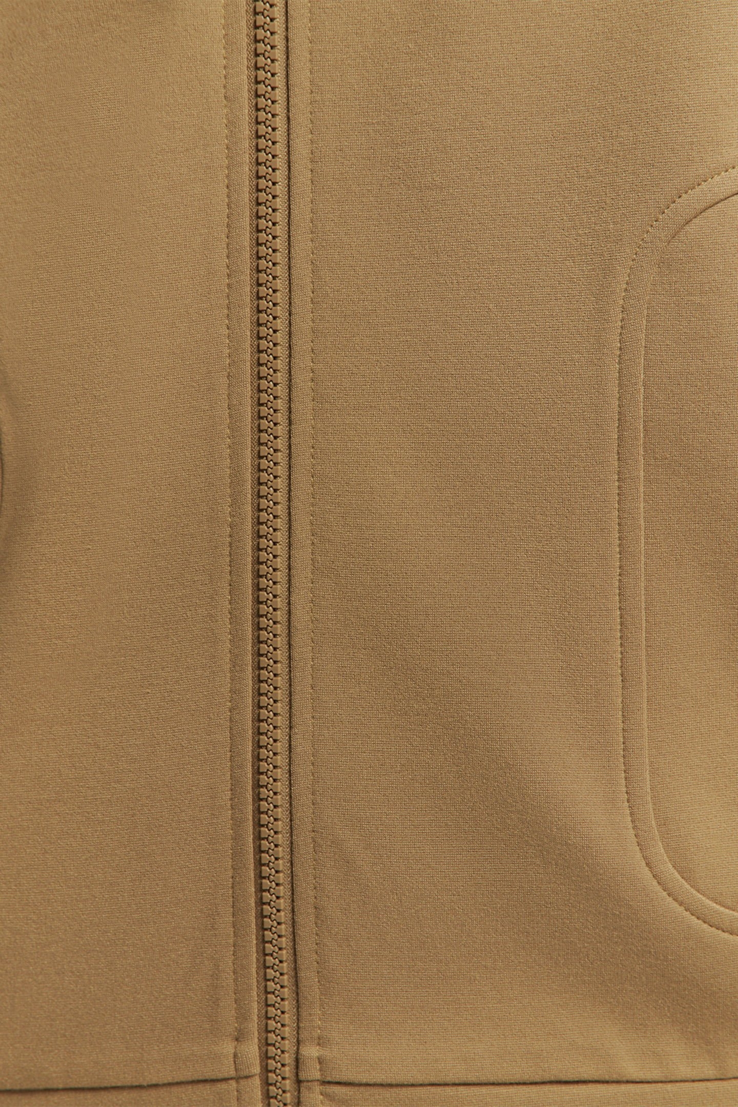 SWEATER FULL ZIPPER HOODED KHAKI 7