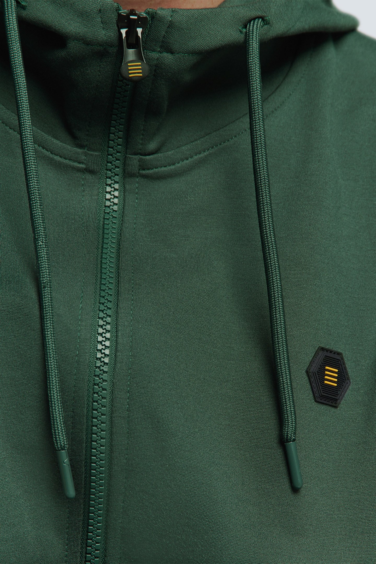 SWEATER FULL ZIPPER HOODED DARK GREEN 7