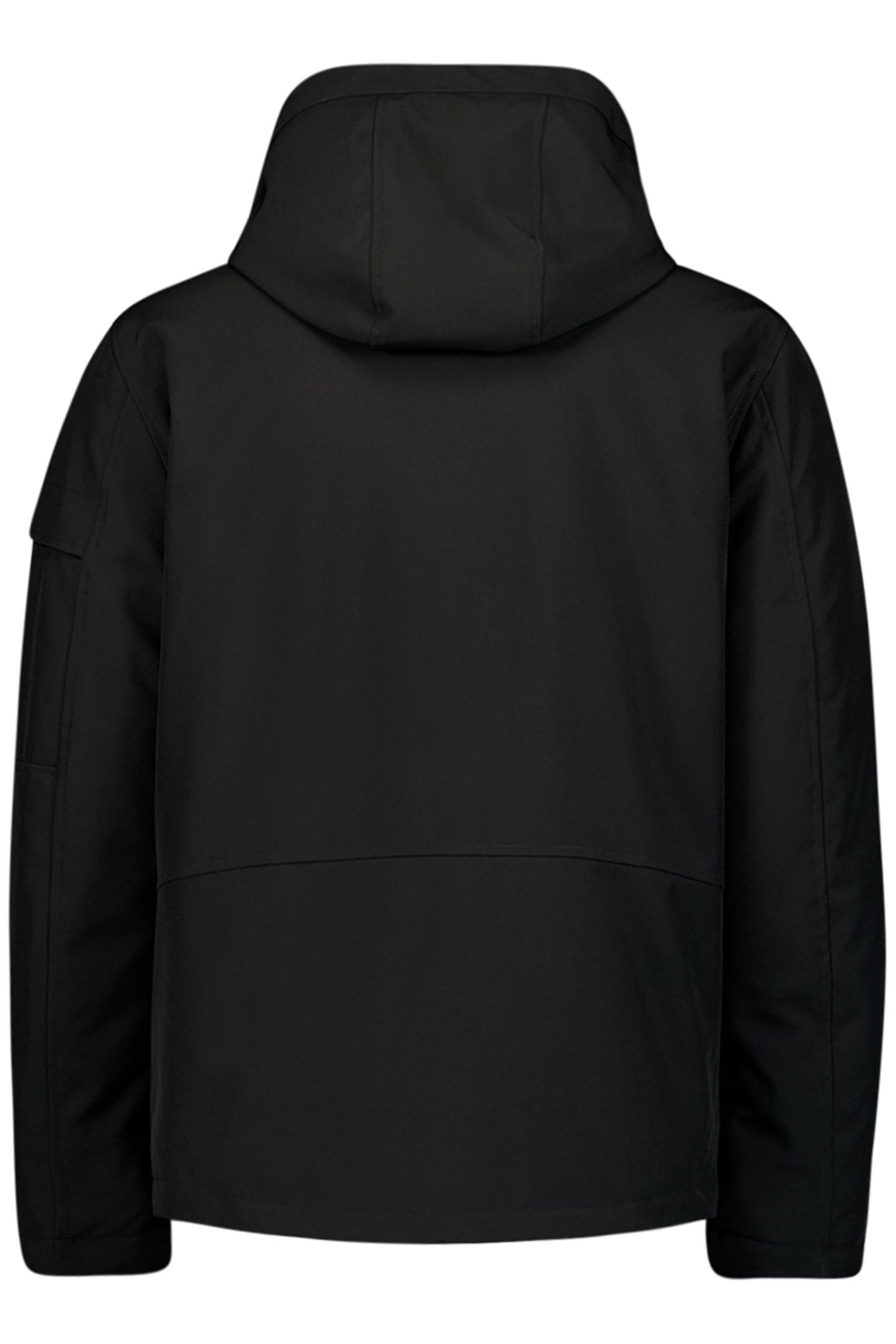 JACKET SHORT FIT HOODED SOFTSHELL STRETCH BLACK 5