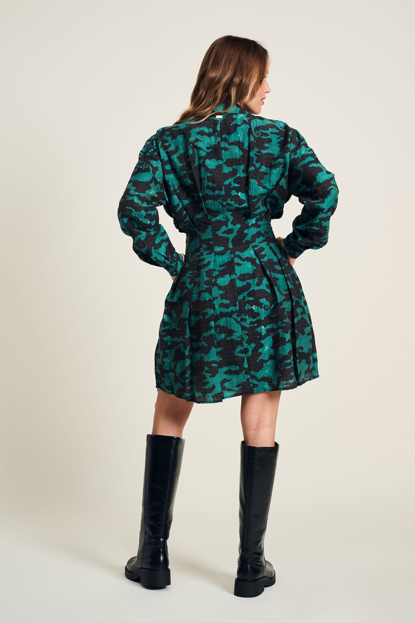 DRESS - CAMO TEAL GREEN 2