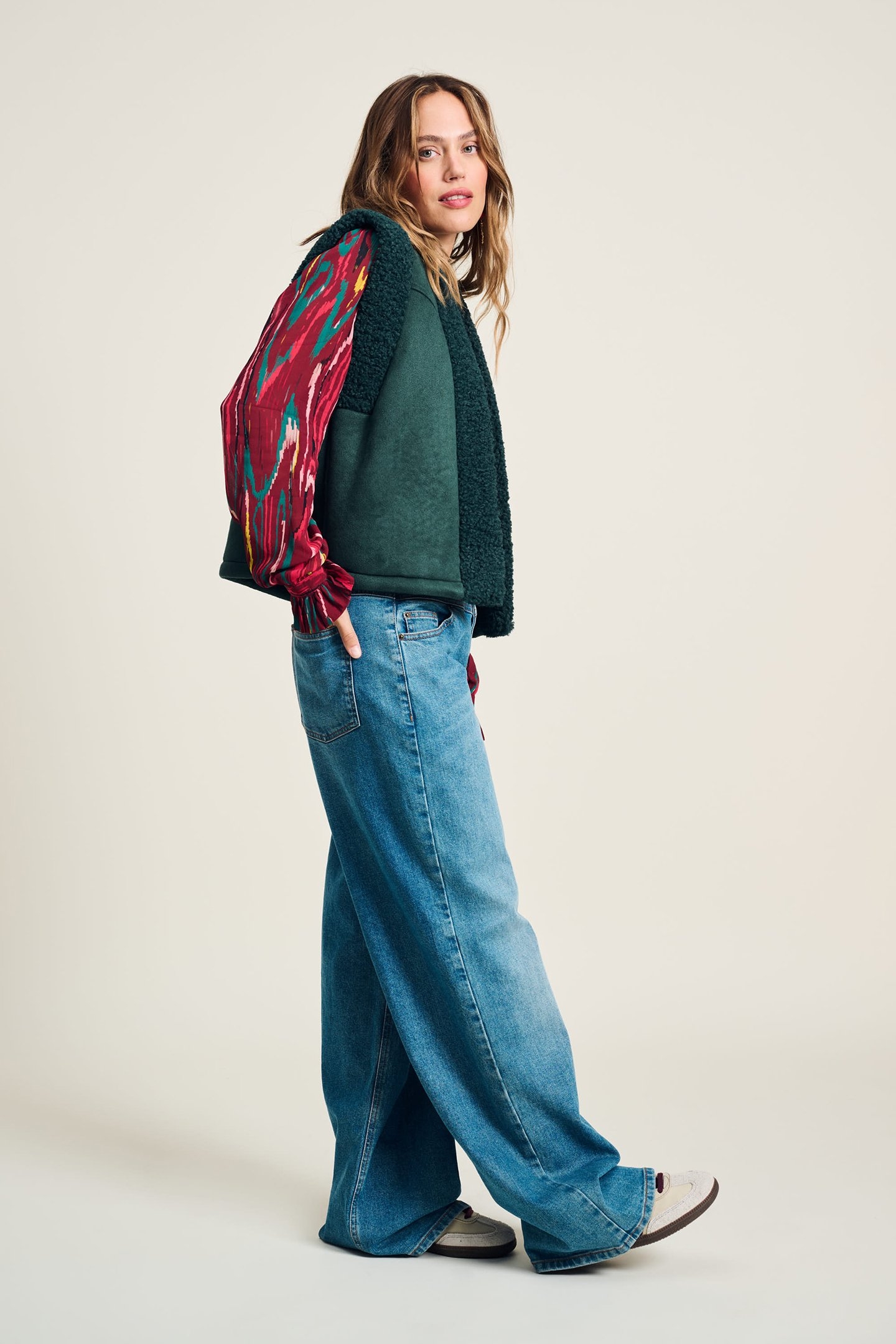 GILET - LAMMY TEAL GREEN 2