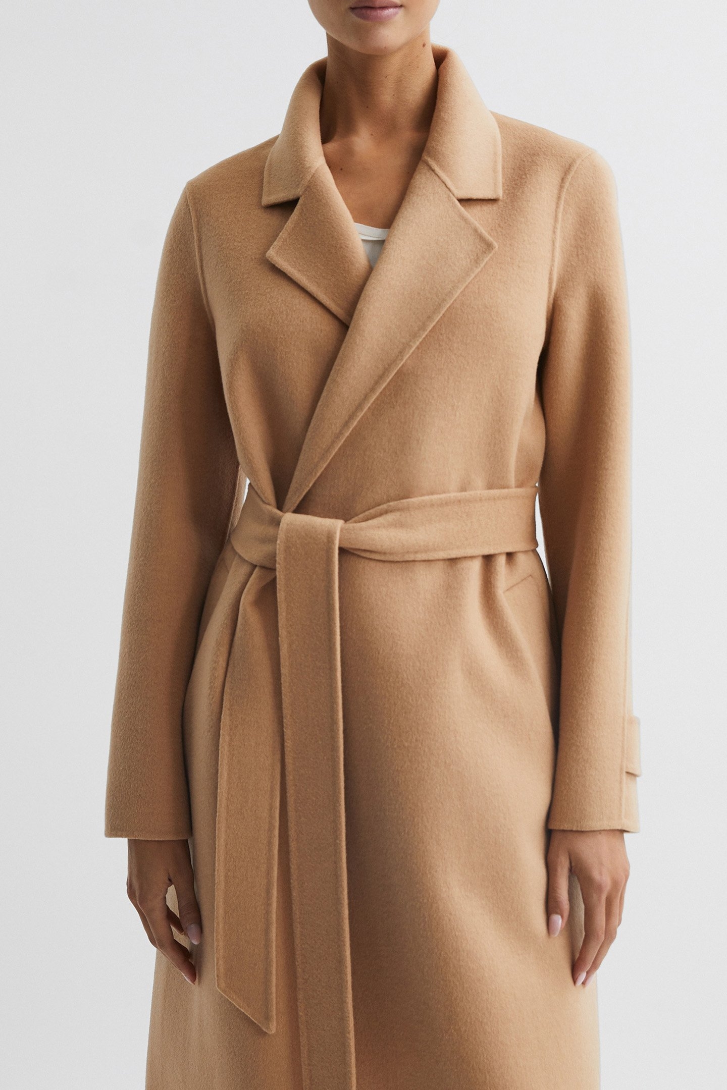 BROOKS-BLINDSEAM BELTED C CAMEL 4