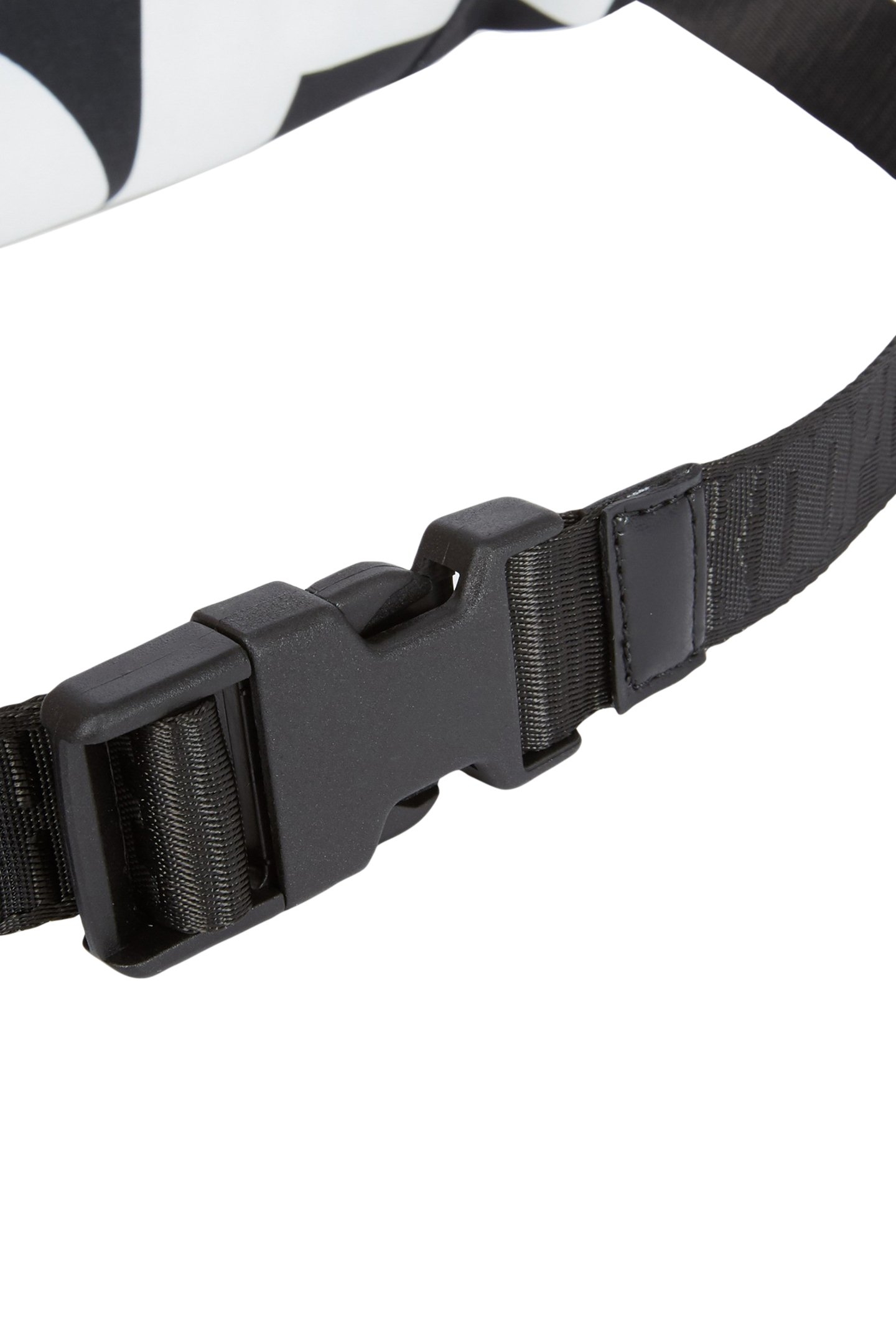 PRINTED NYLON BELT BAG BLACK/WHITE 4