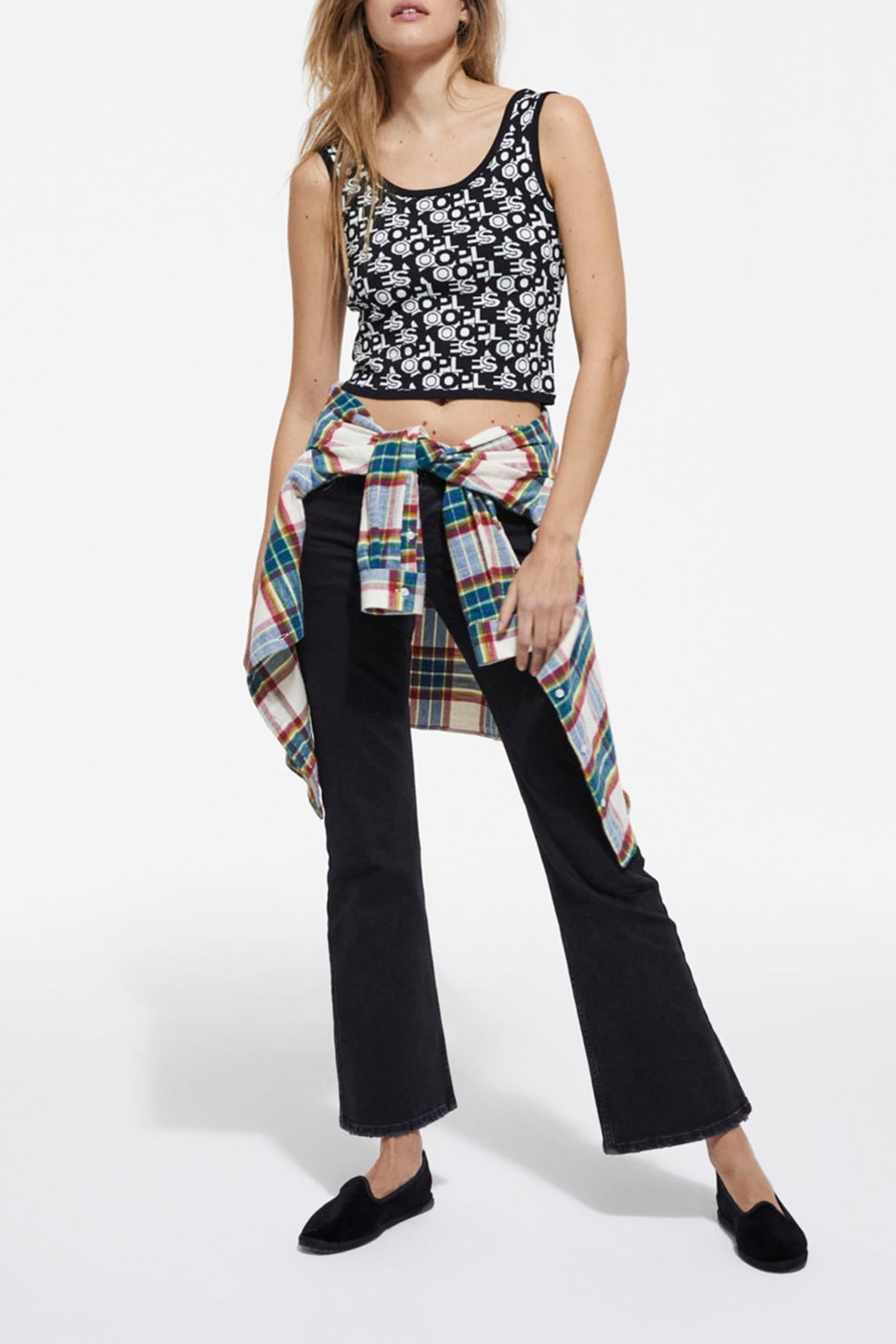 TOP COURT EN JACQUARD ALL OVER LOGO BLACK WHITE 3