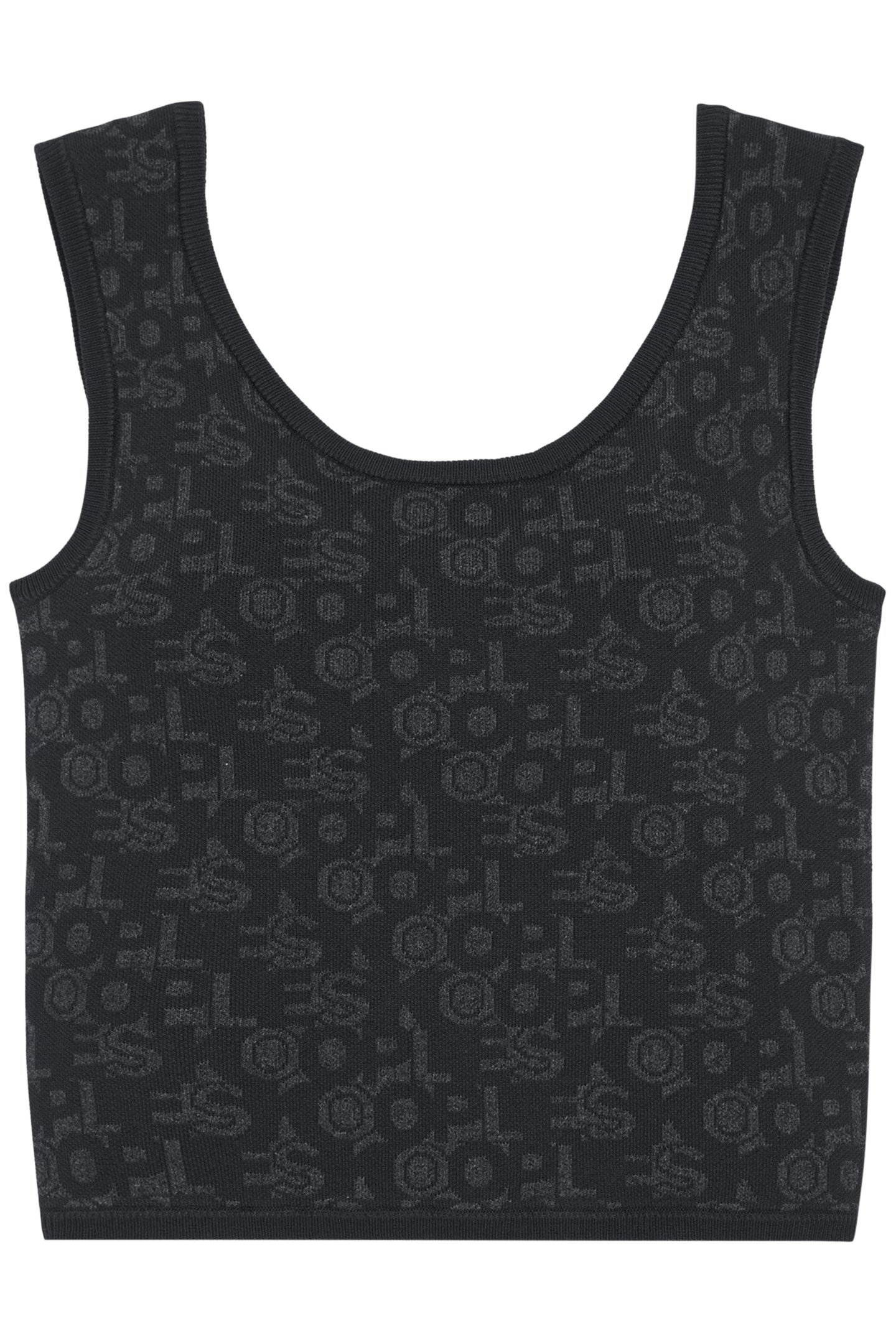 TOP COURT EN JACQUARD LOGO ALL OVER BLACK DARK GREY 5