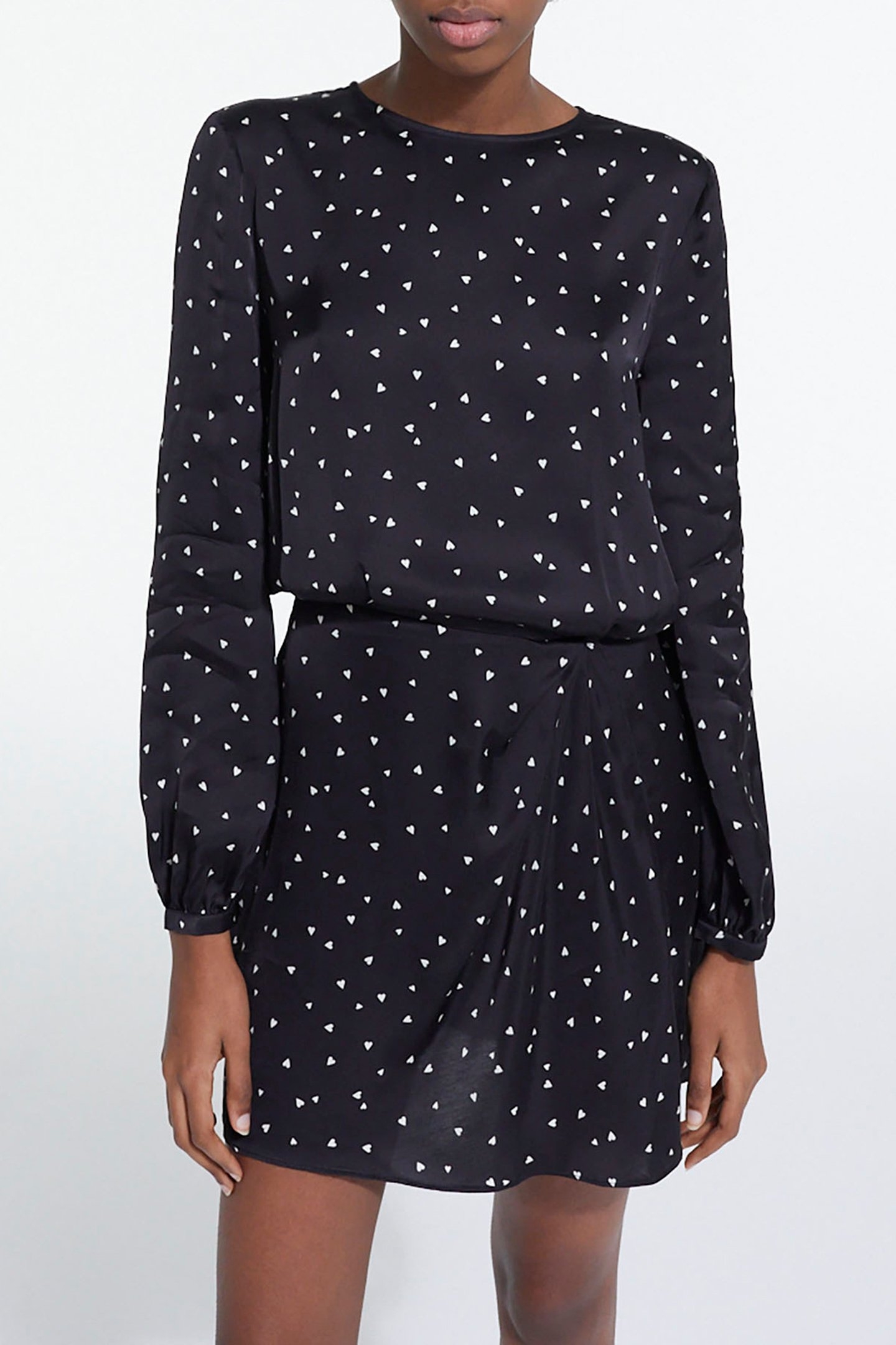 SHORT LITTLE HEARTS BLACK DRESS BLACK 1