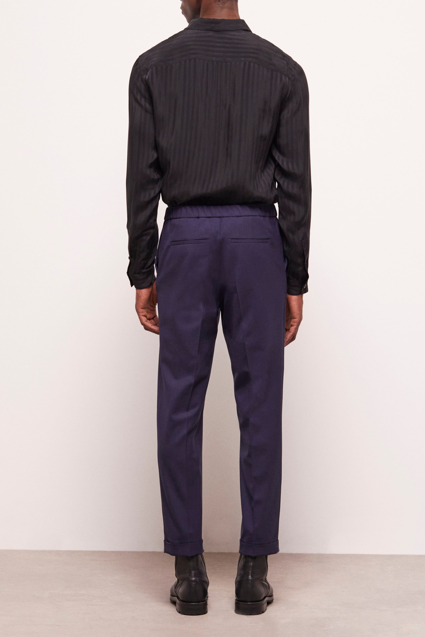 PANTALON COSTUME FIT BLACK/NAVY 2