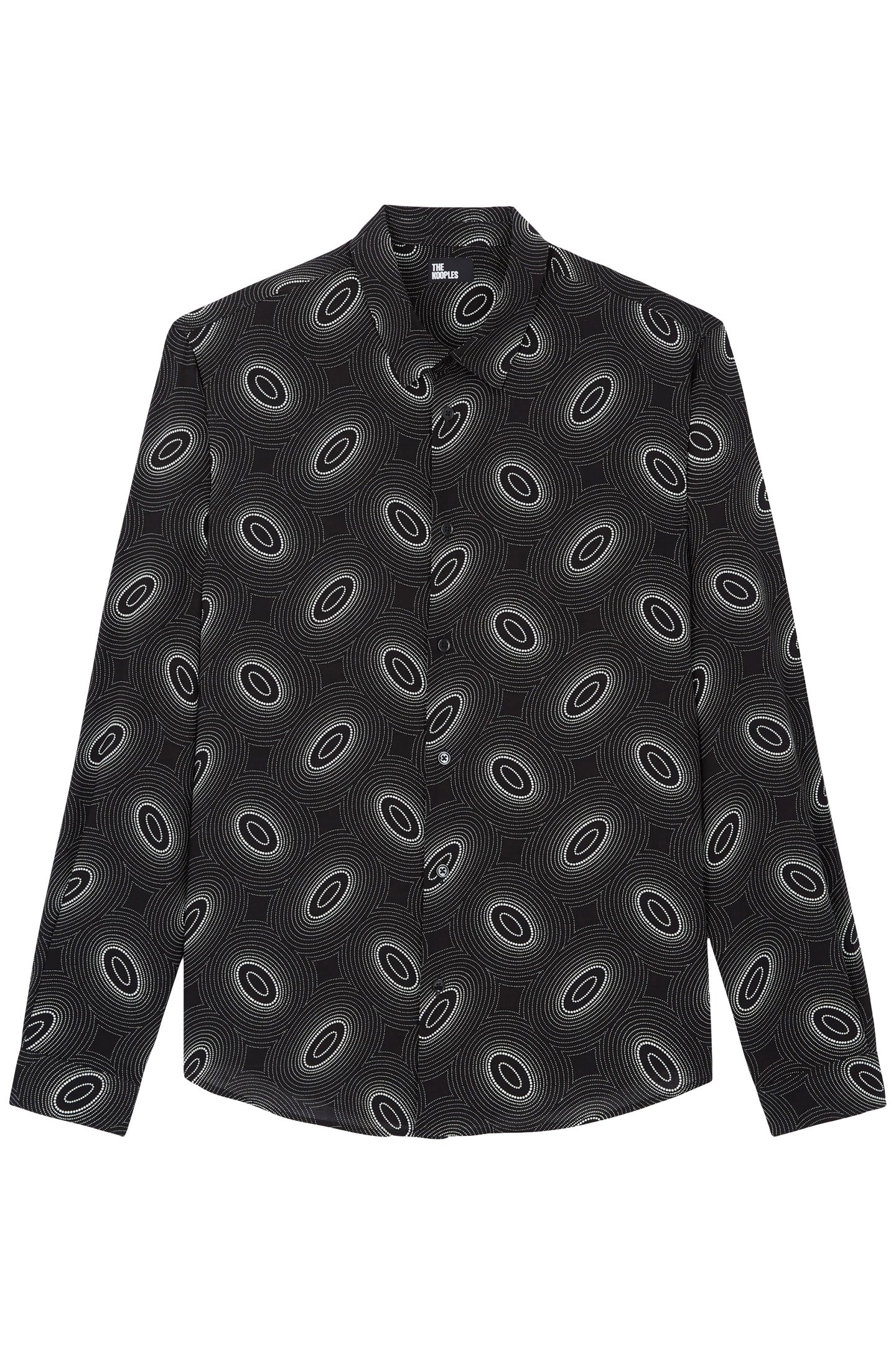 CHEMISE SLIM D MOTIF GALAXY BLACK WHITE 1