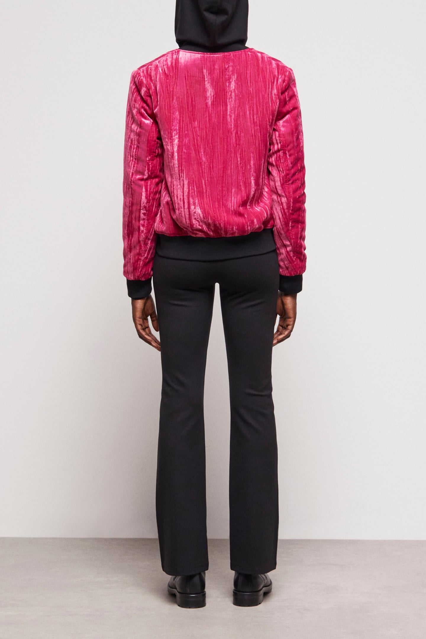 CRINKLE VELVET JACKET PINK 3