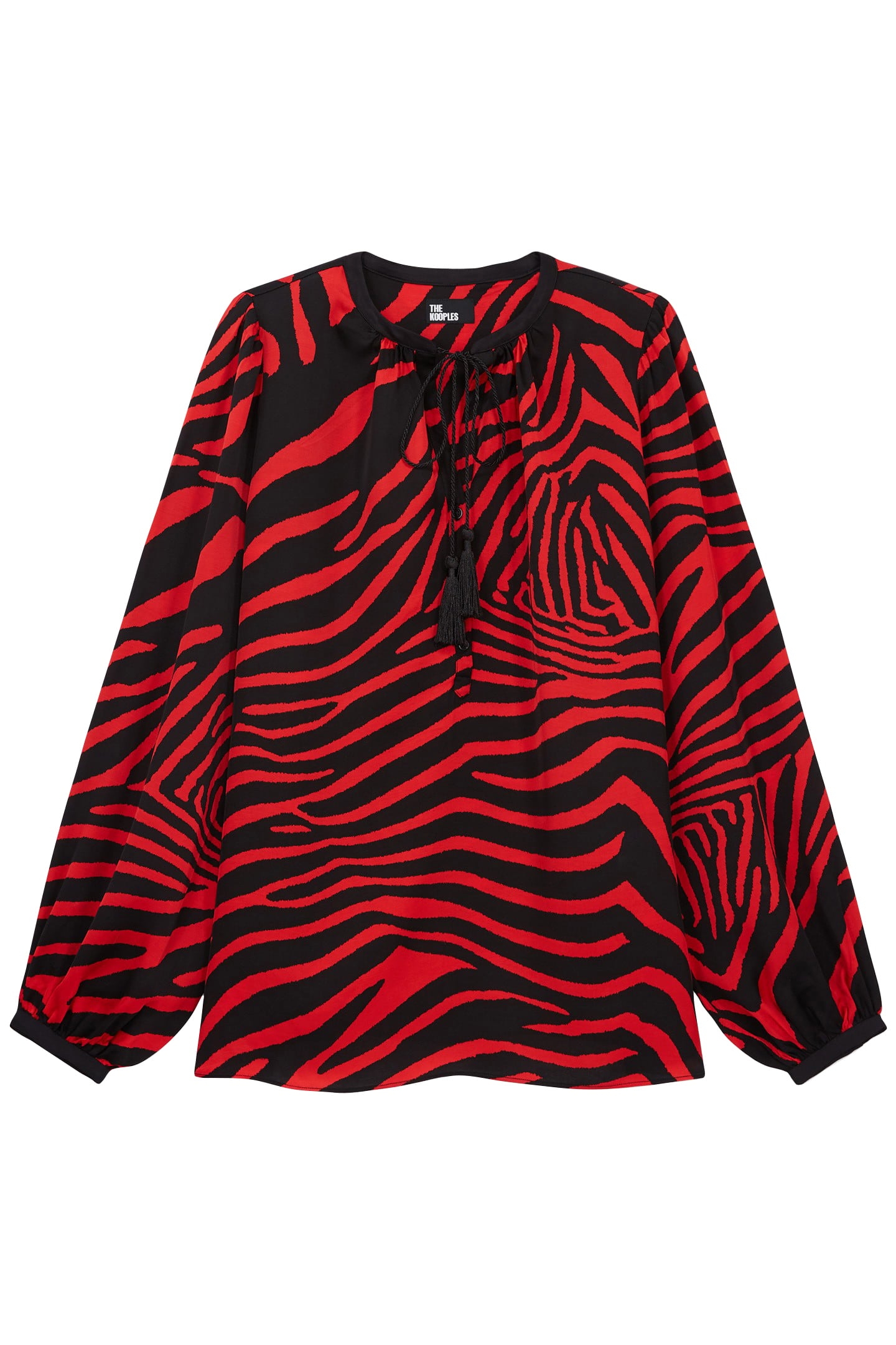 BLOUSE AMPLE ZEBRA PRINT BLACK-RED 1