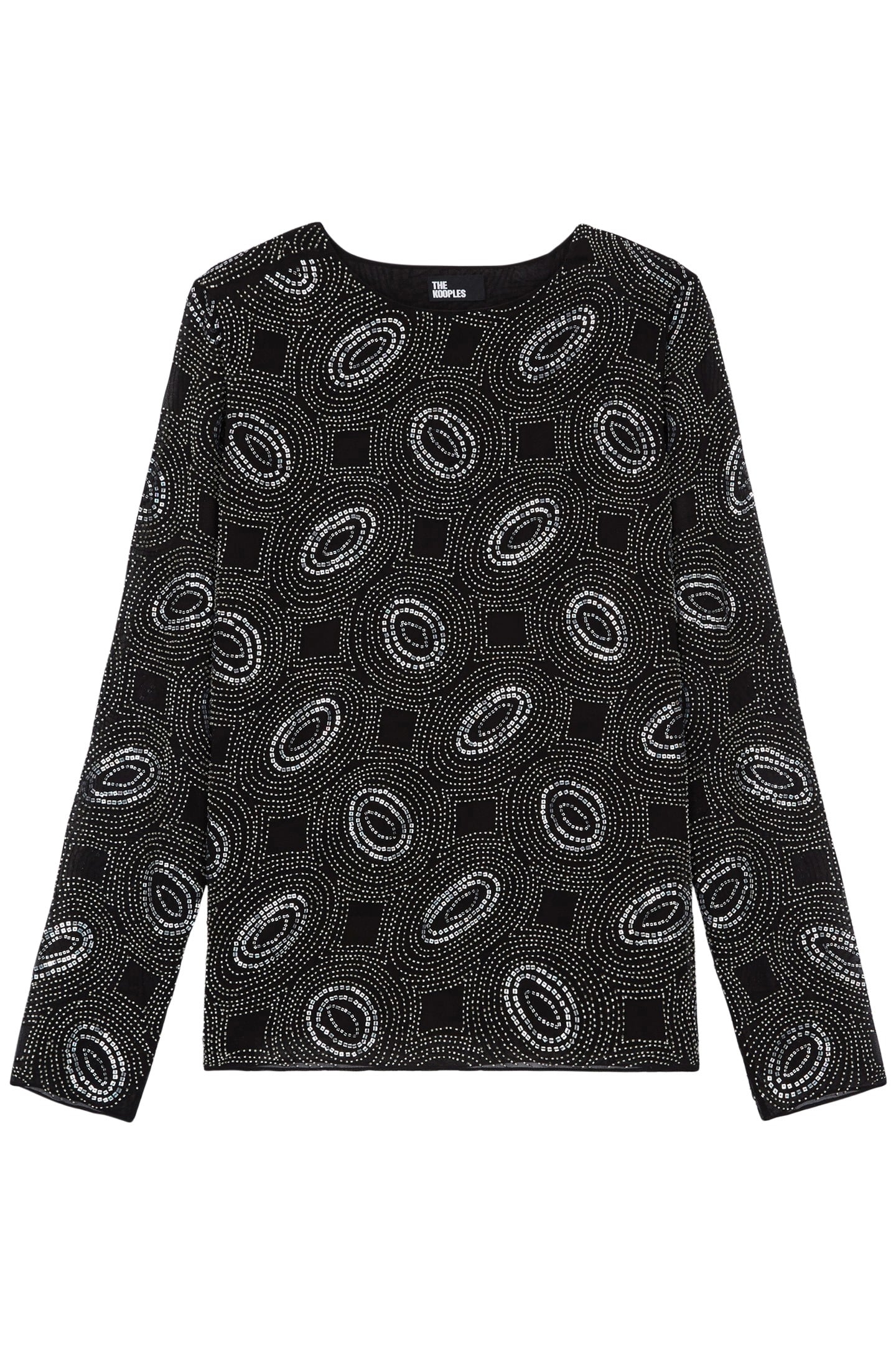 LONG-SLEEVED TOP WITH EMBROIDERY BLACK 1