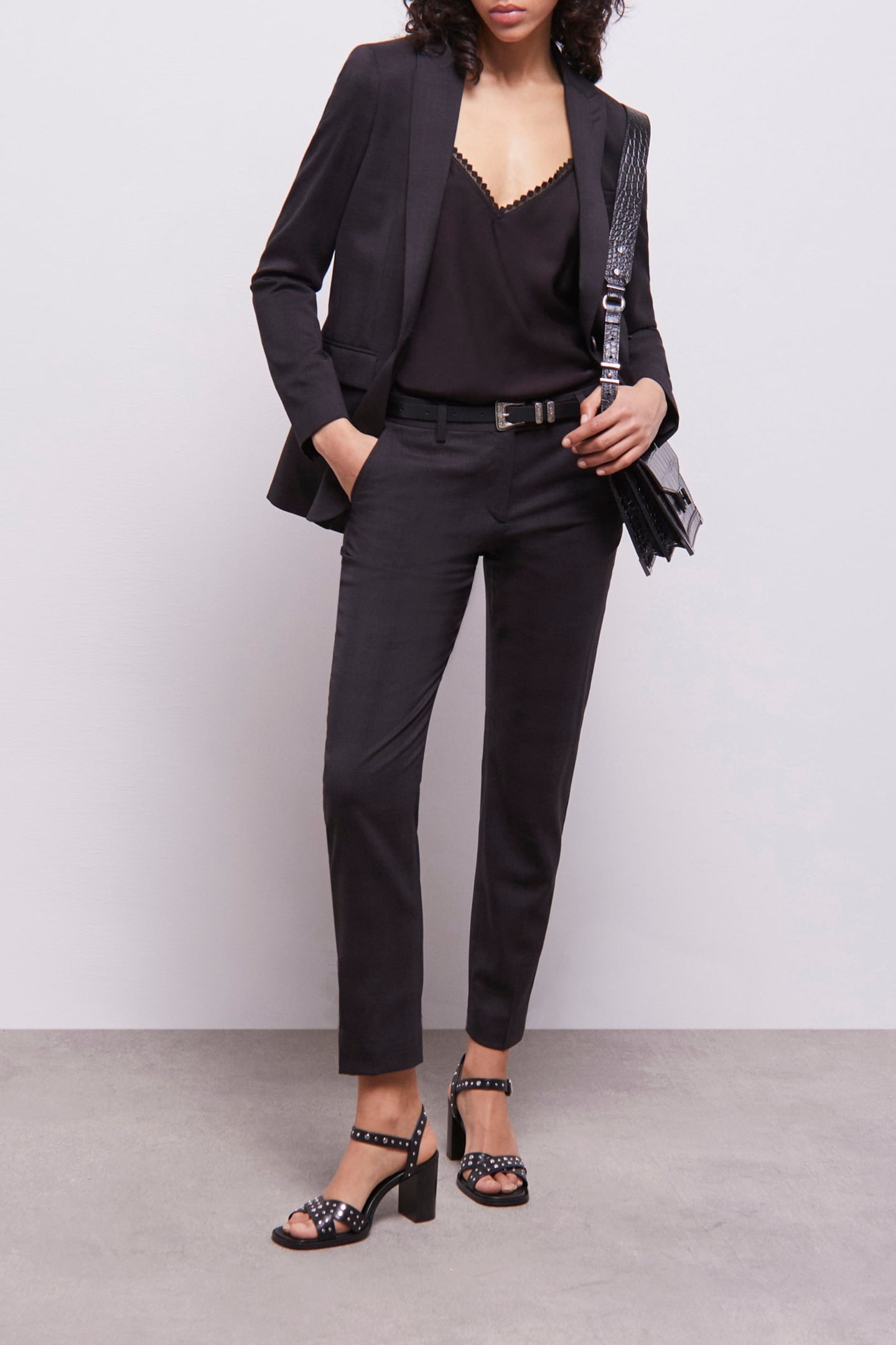 PRINCE OF WALES TAILORED FIT PANTS BLACK 6