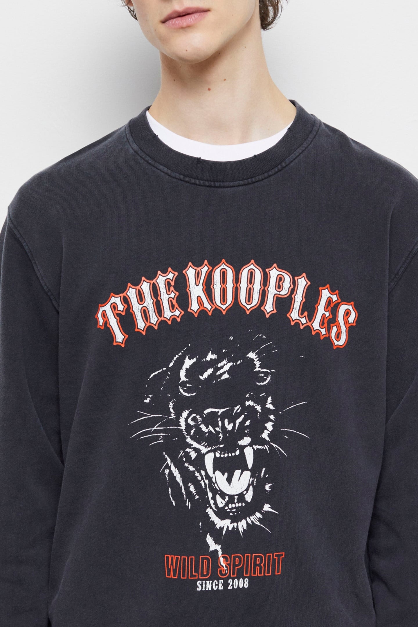 SWEAT WILD SPIRIT PANTHERE BLACK WASHED 5