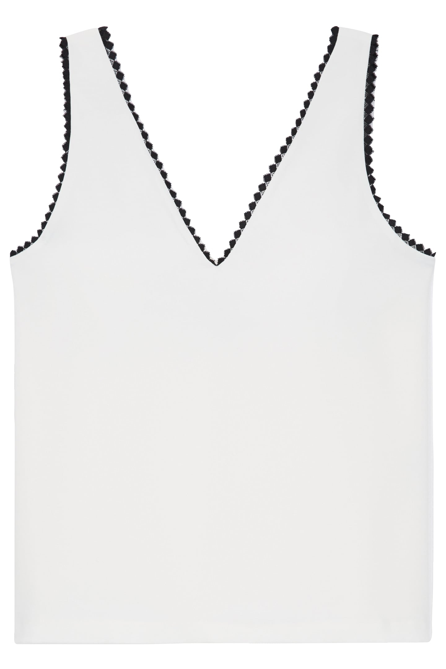 SLEEVELESS TOP WITH LACE DETAIL ECRU 4