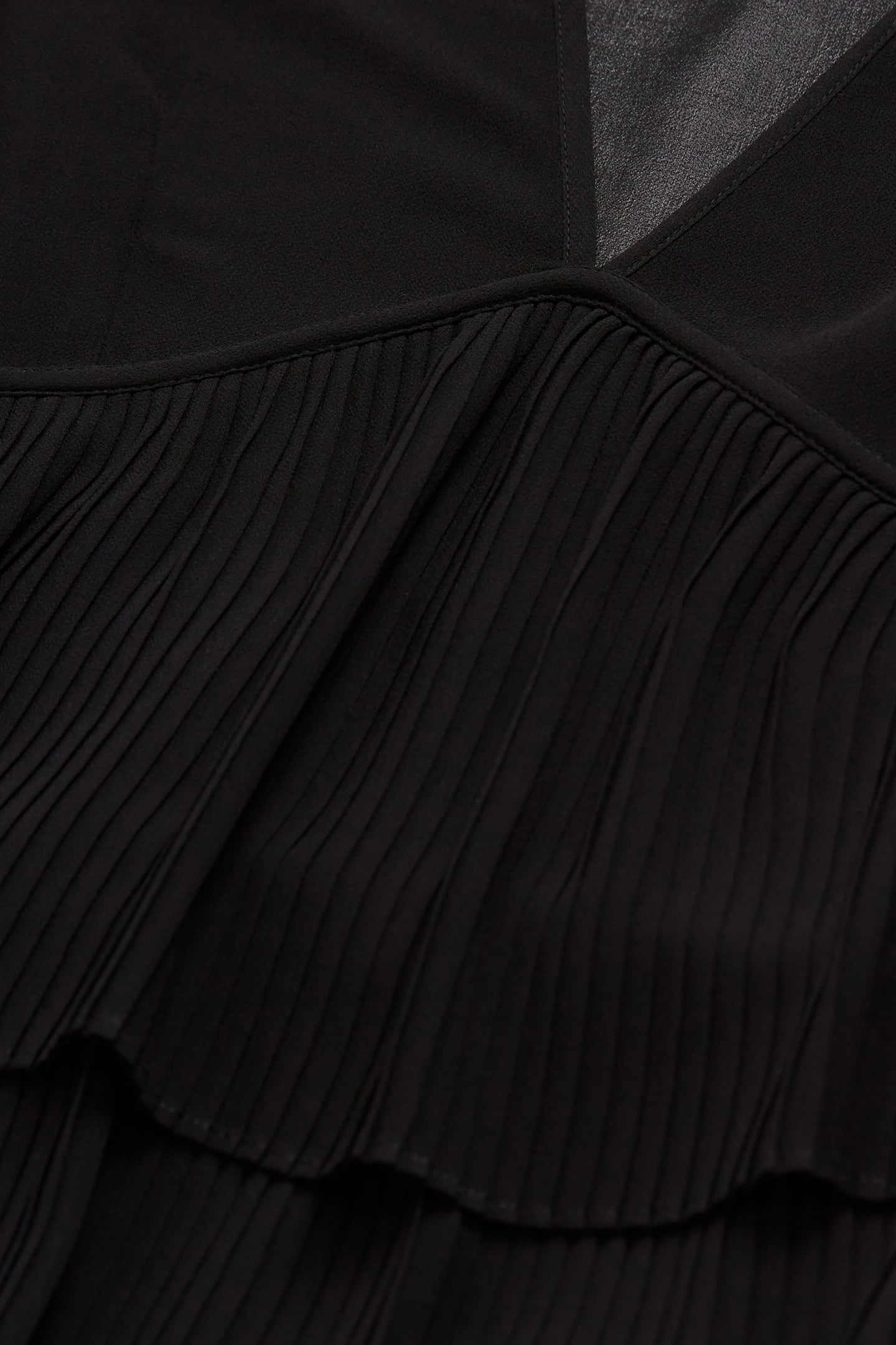 LONG SLEEVE DRESS WITH SHORT PLEATED SKIRT BLACK 7