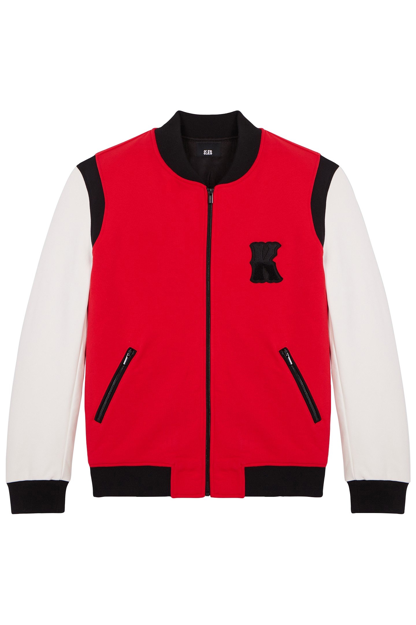 TEDDY WITH LEATHER SLEEVE AND K EMBROIDERY RED/WHITE 3