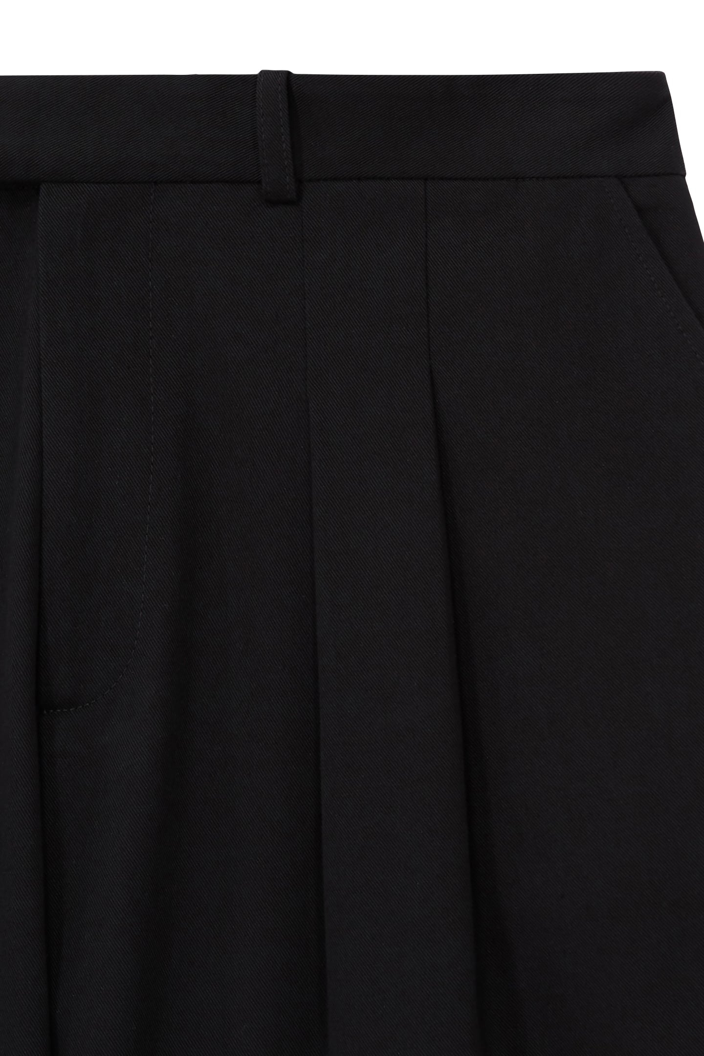 PLEATED TROUSERS WITH TURNS BLACK 6