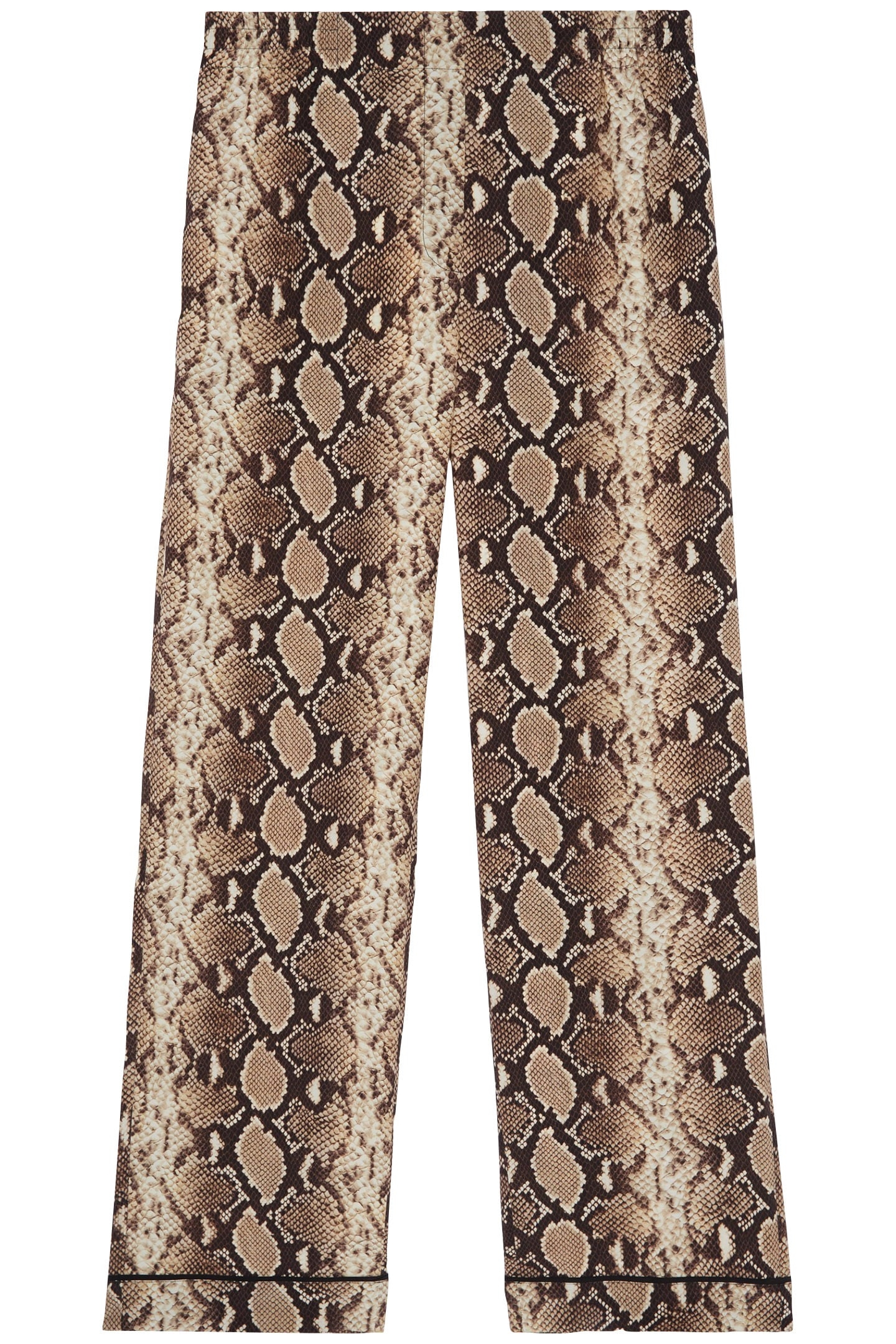 ELASTICATED WAIST AND WIDE LEG PANTS BEIGE 1