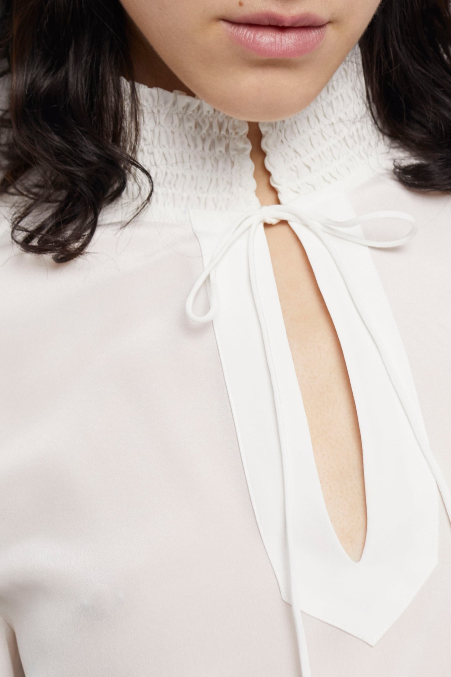 TOP A LONG SLEEVES COL SMOCKE WHITE 6