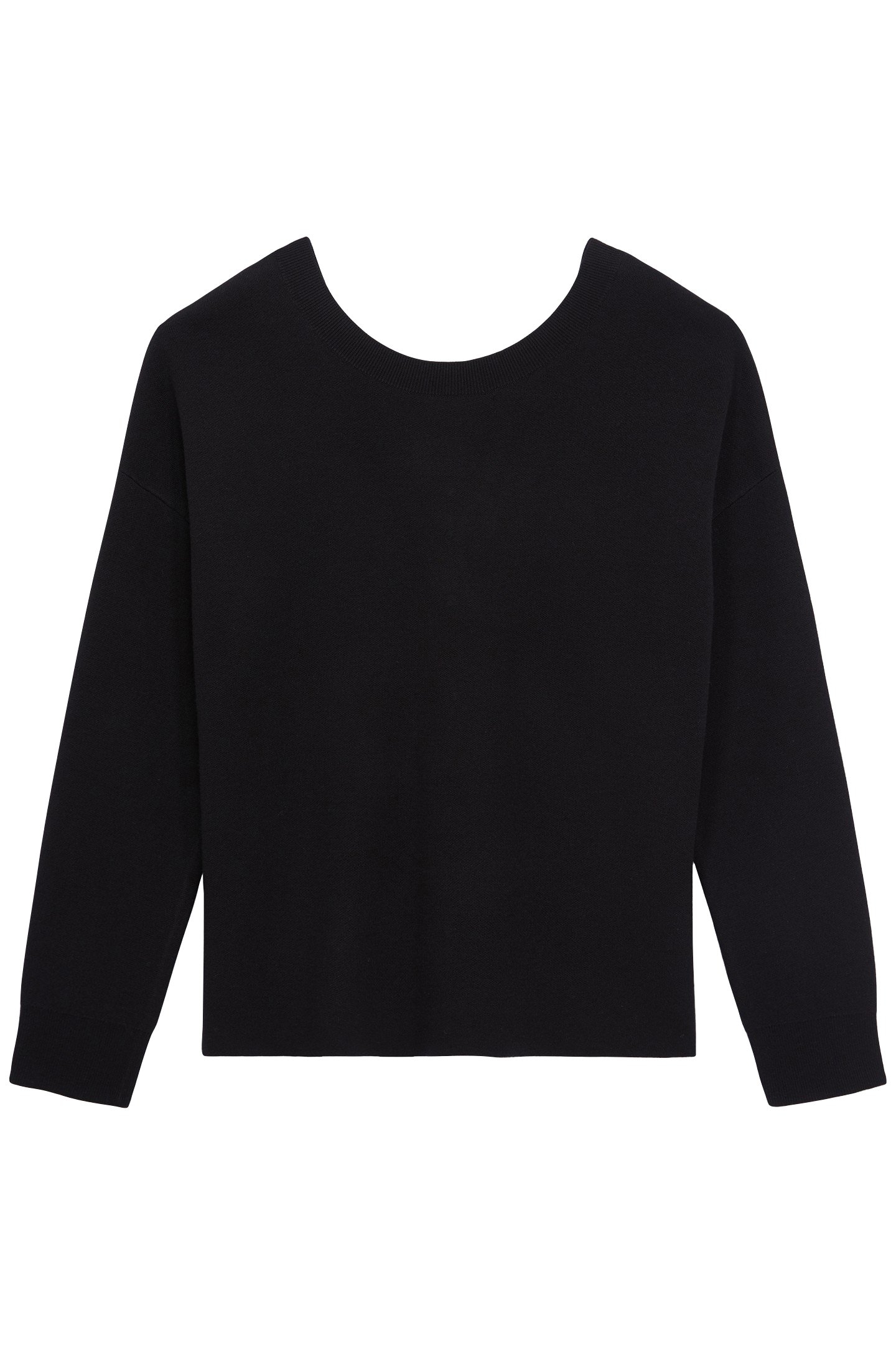 SWEATER WITH FAKE BUTTONS ON THE BACK BLACK 5