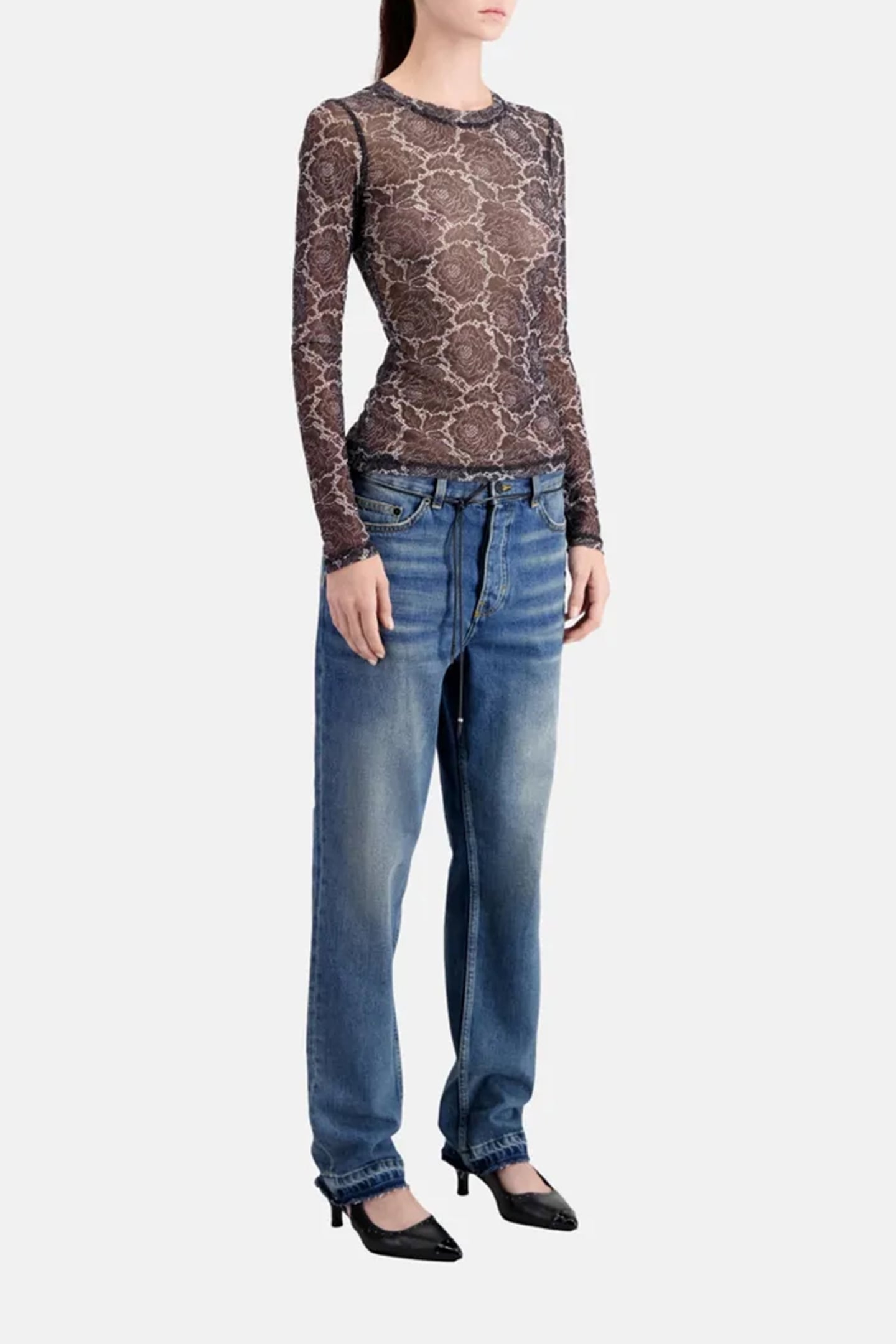 TOP EN MESH AVEC PRINT ALL OVER SNAKE BLACK 2