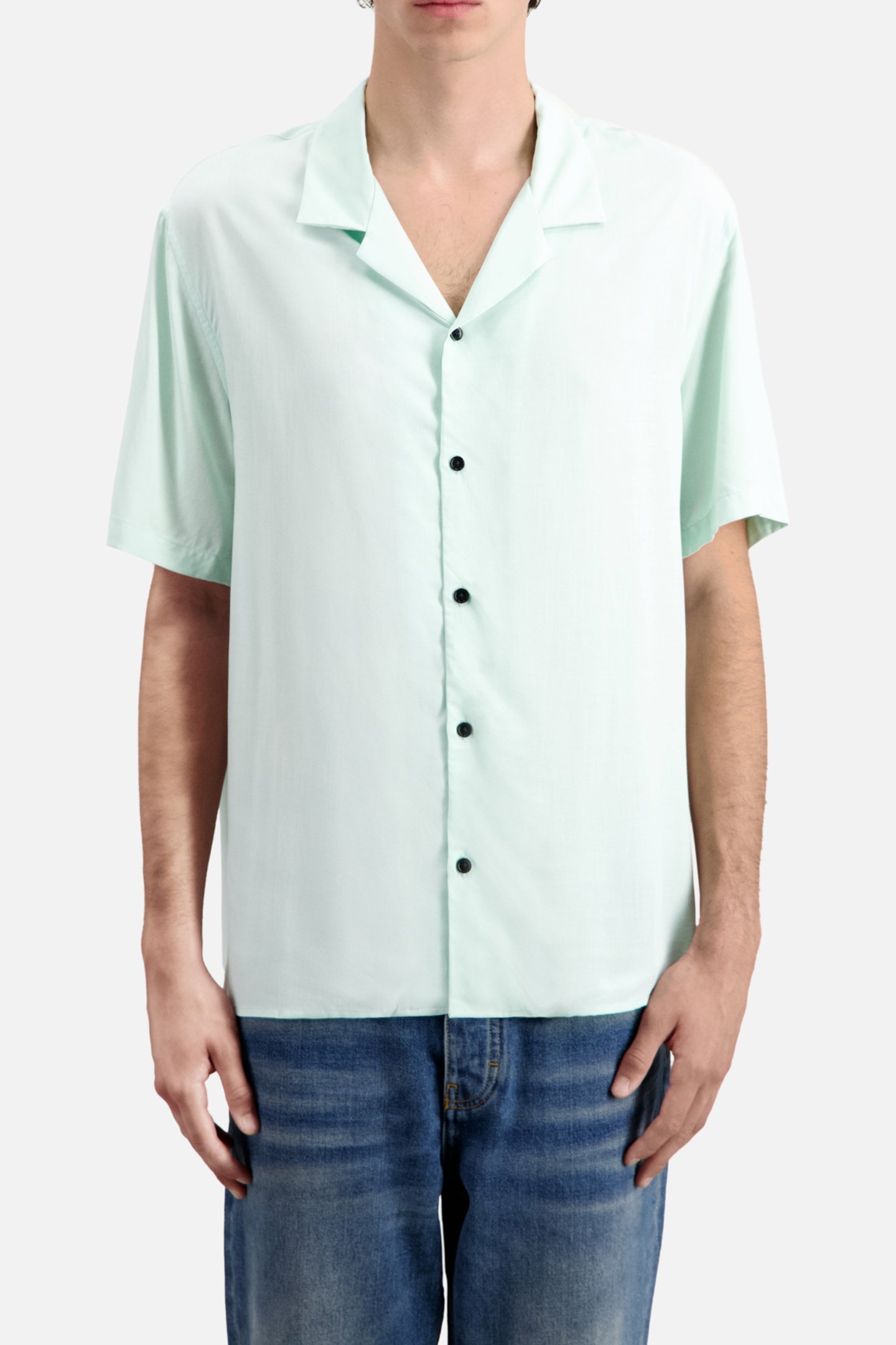 SHORT SLEEVE SHIRT WITH CLASSIC COLLAR OCEAN 1