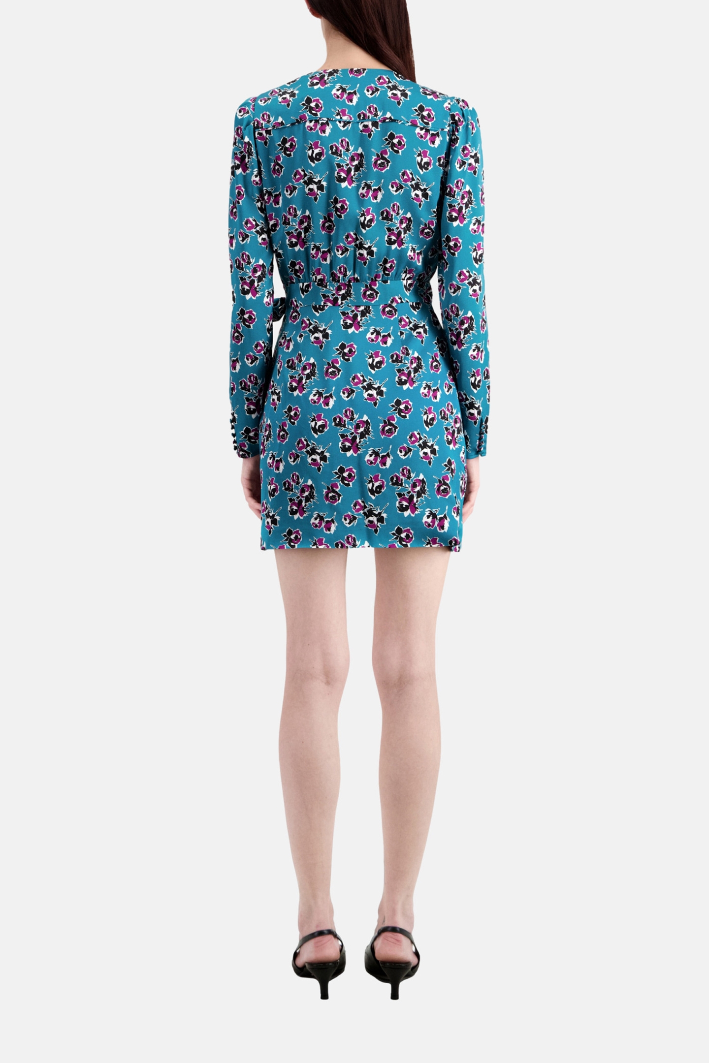 SHORT DRESS WITH LONG SLEEVES PINK-BLUE 3