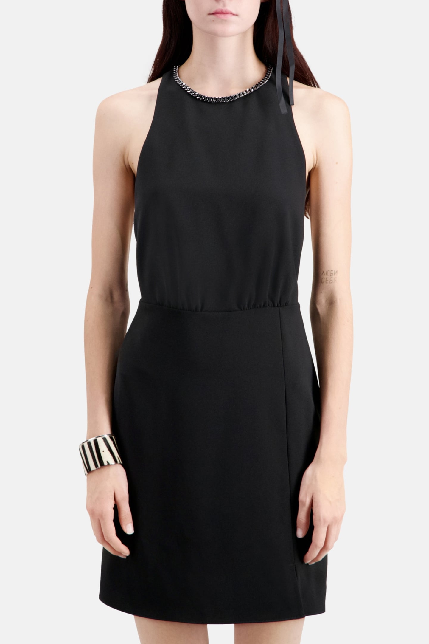 SHORT BACKLESS DRESS BLACK 1
