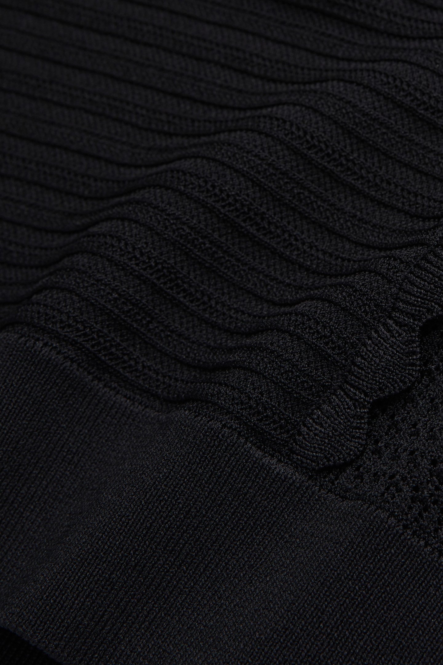 LONG-SLEEVED KNIT TOP WITH DOTS AND OTTOMAN BLACK 6