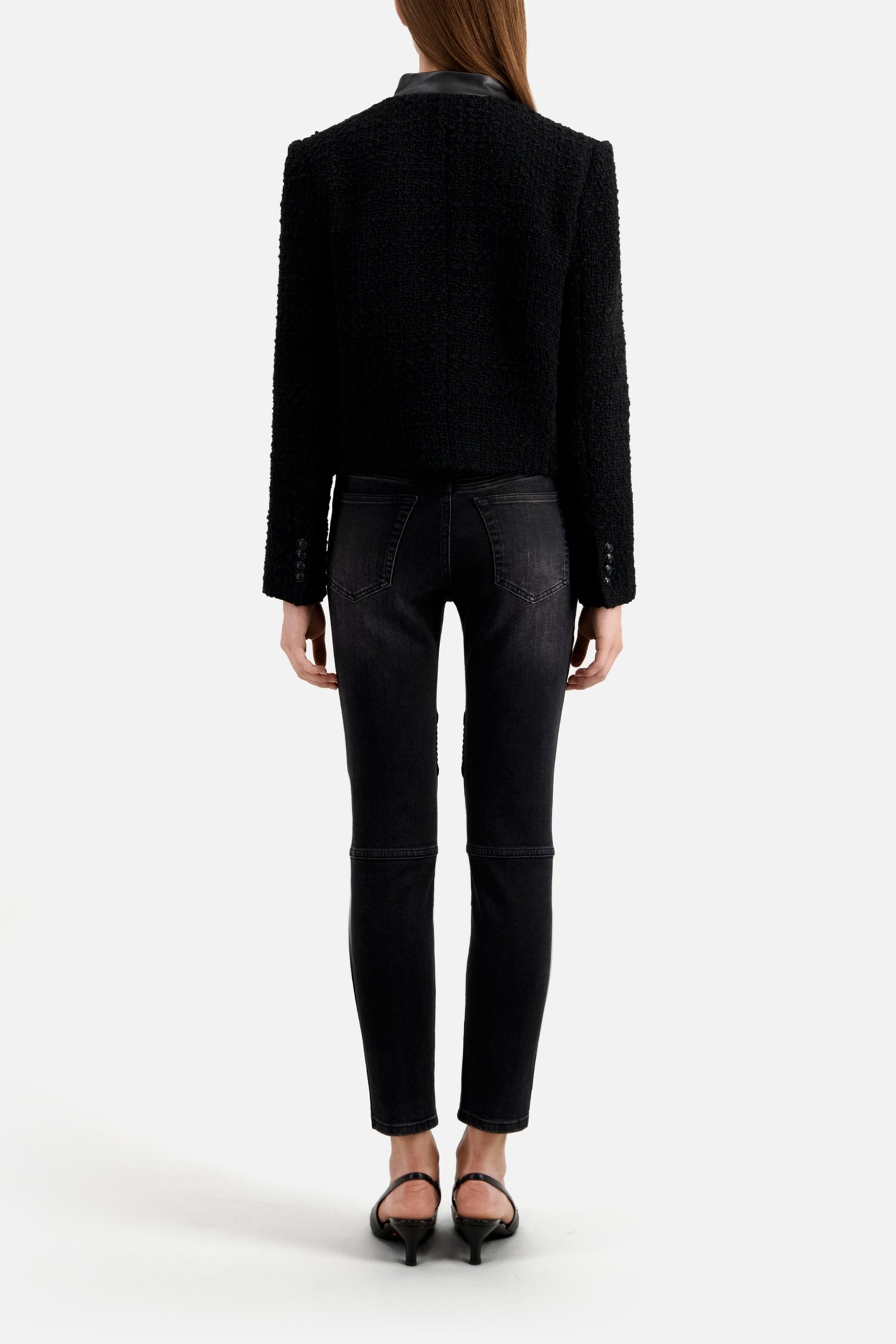 SHORT JACKET WITH OFFICE COLLAR BLACK 3