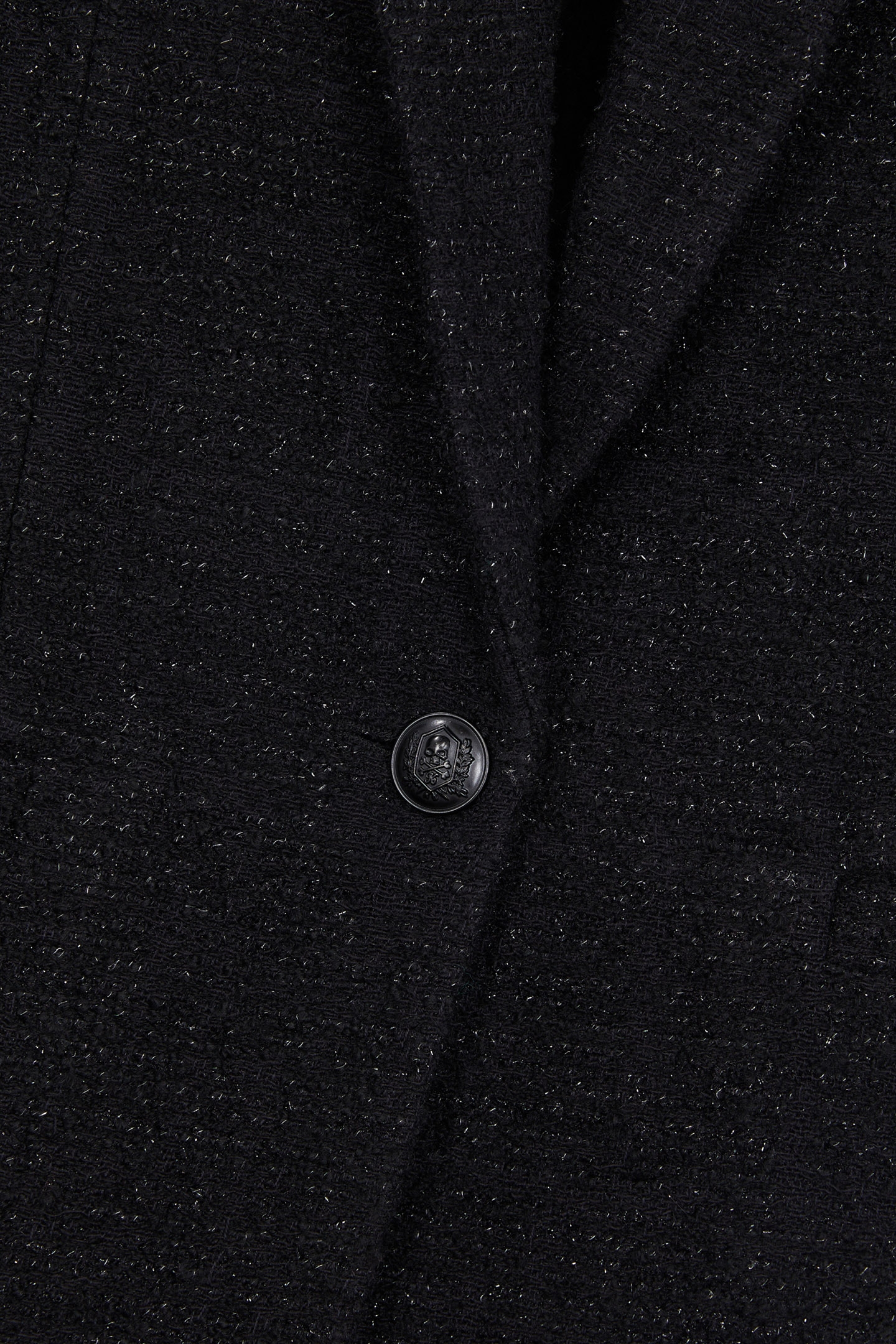 LARGE TWEED BRILLANT VESTE BLACK 5