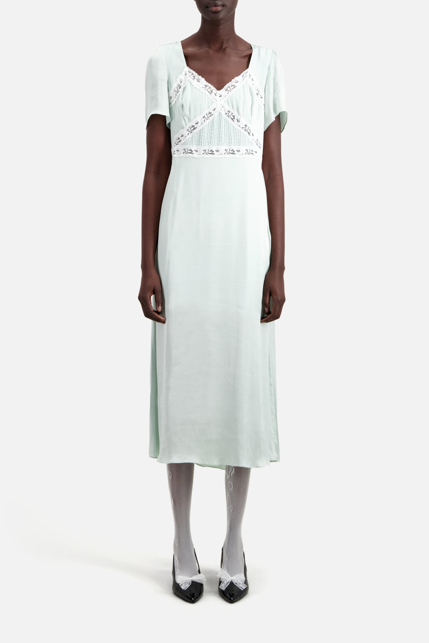 MC LONG DRESS WITH LACE TOP OCEAN 2