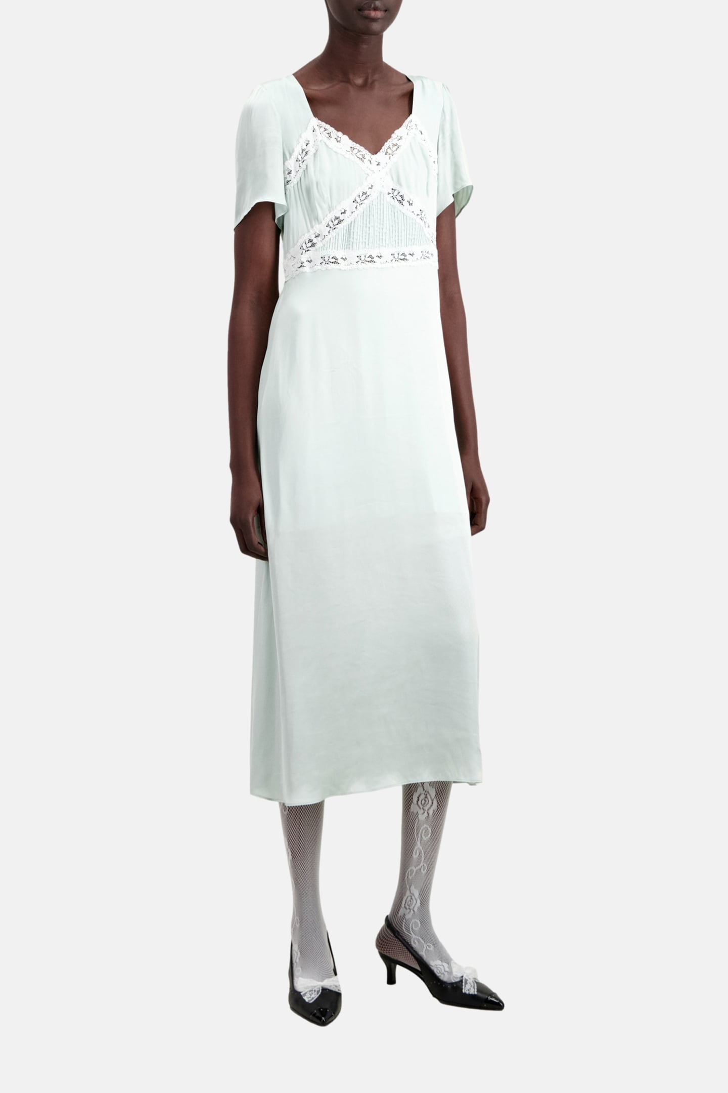 MC LONG DRESS WITH LACE TOP OCEAN 5