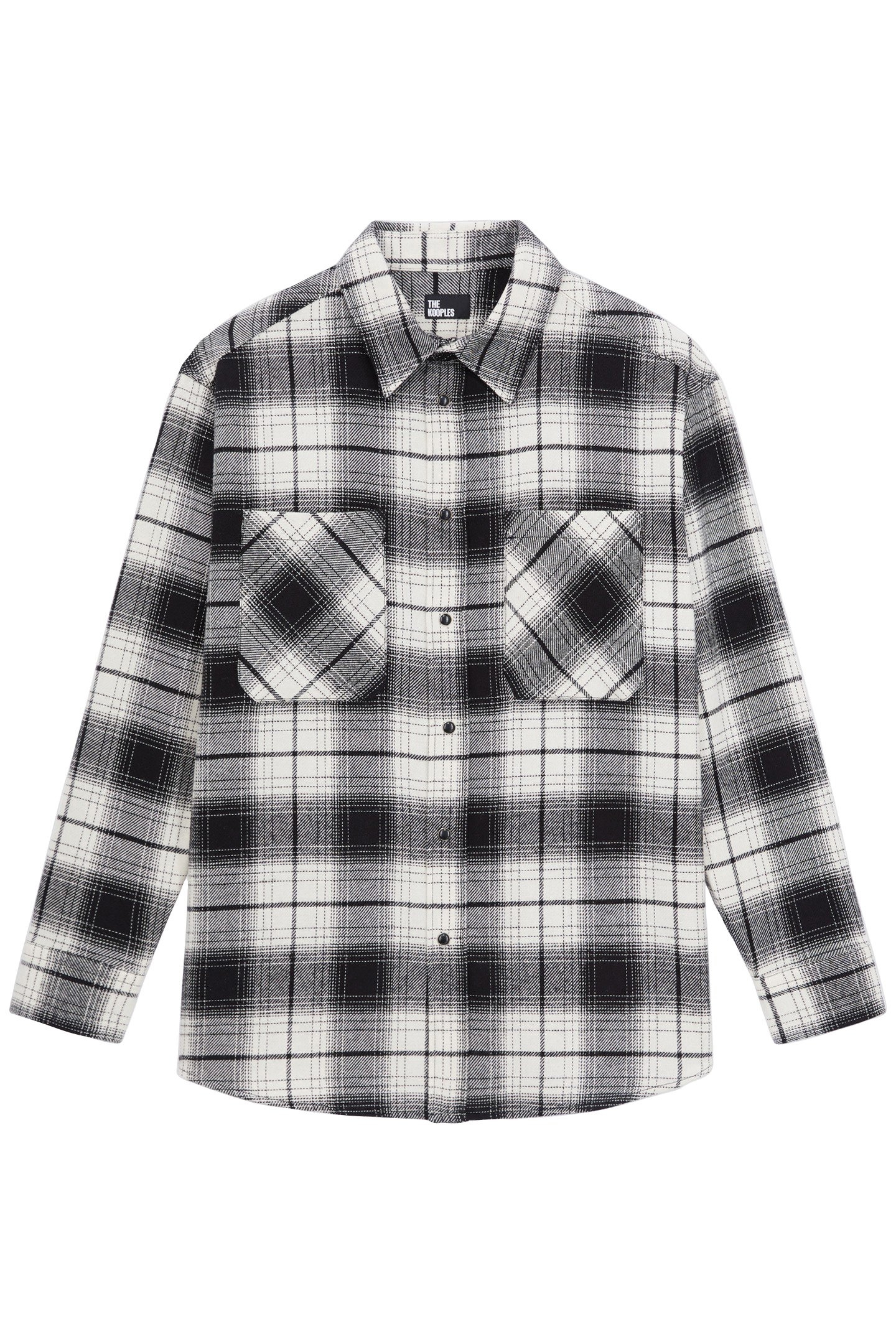 LONG-SLEEVED PLAID SHIRT BLACK WHITE 4