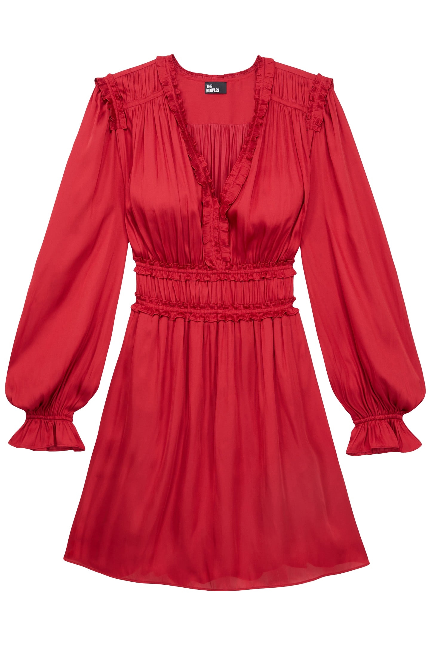 SHORT PLEATED DRESS LIGHT BURGUNDY 4