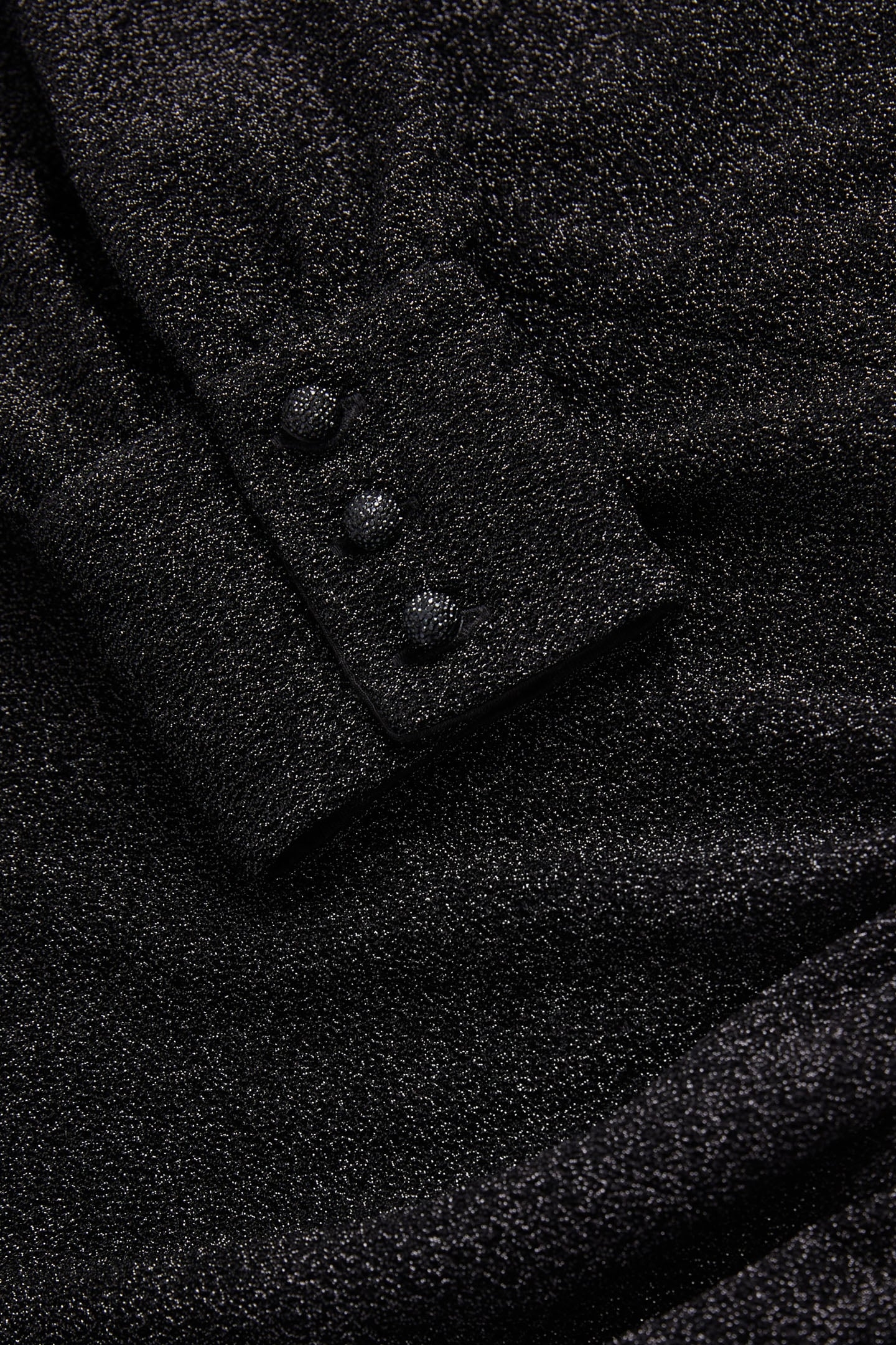 SHORT SEQUIN DRESS WITH DRAPED SKIRT BLACK 2