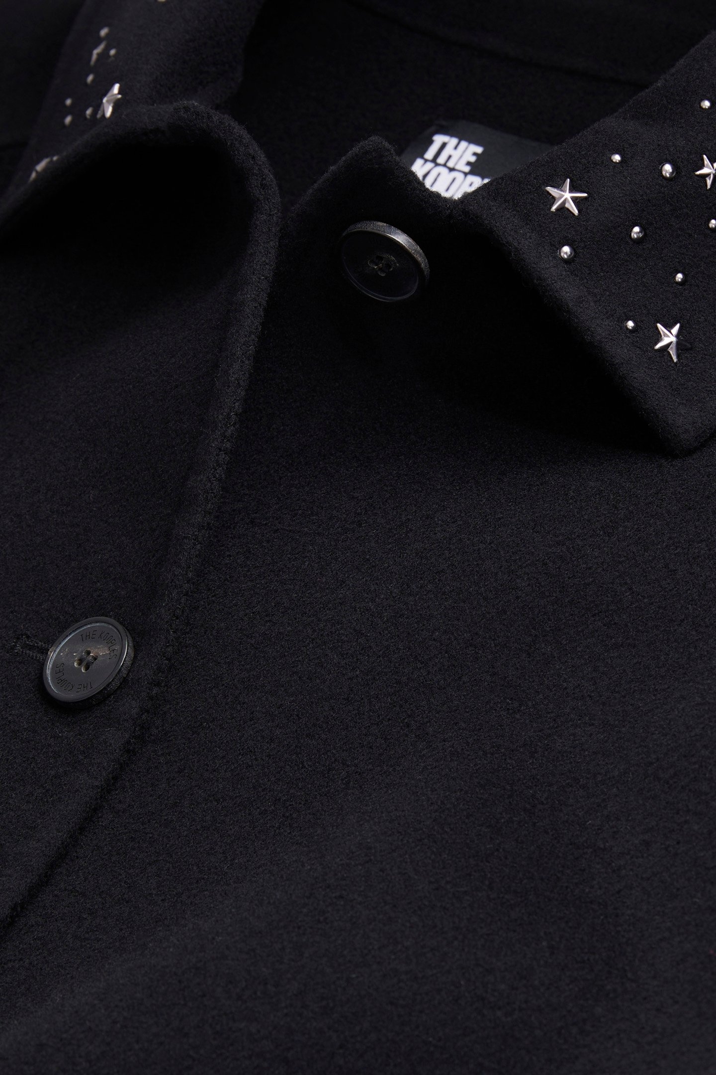 STUD AND FRINGE DOUBLE FACE JACKET BLACK 6