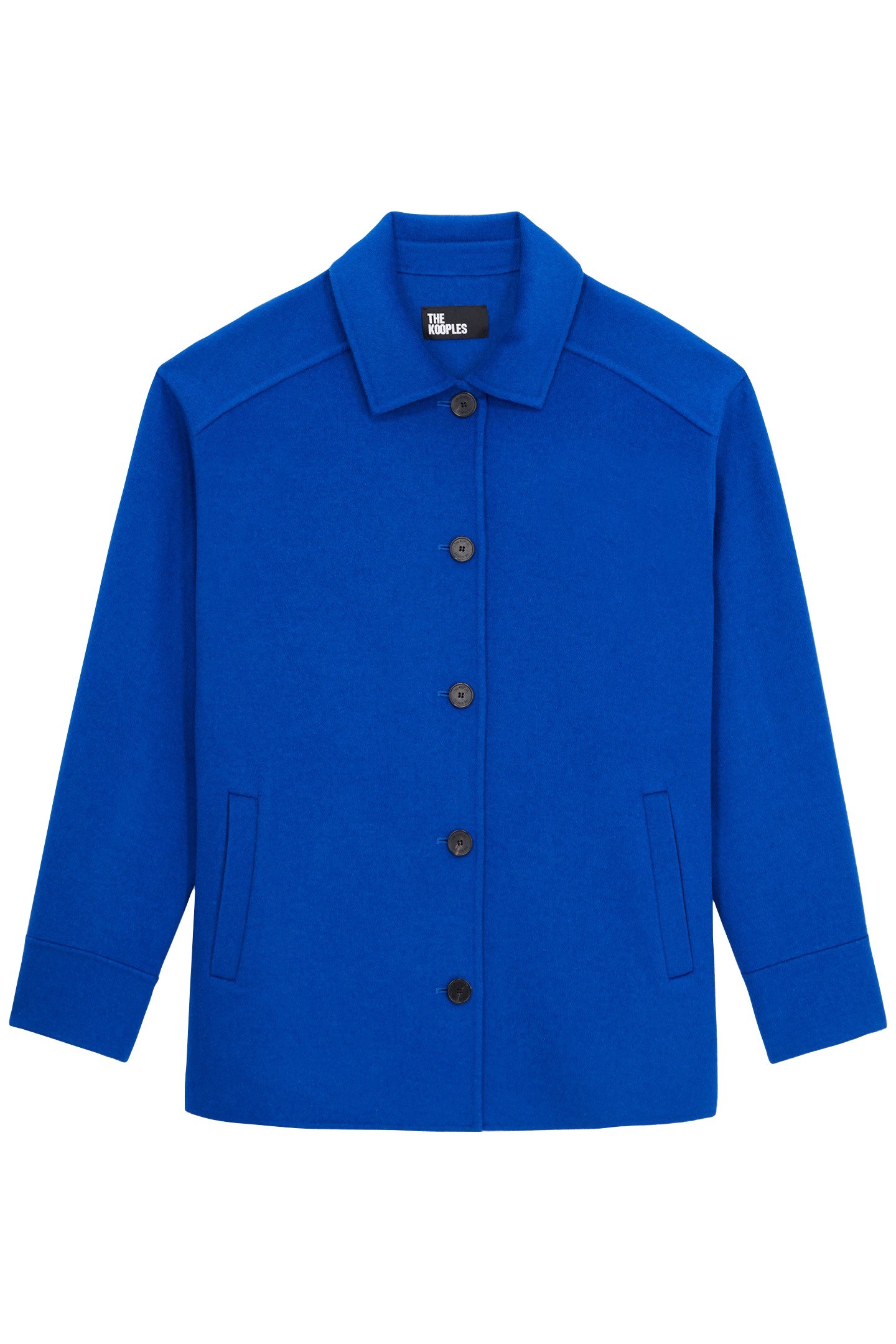 FRINGE DOUBLE FACE JACKET MEDIUM BLUE 4