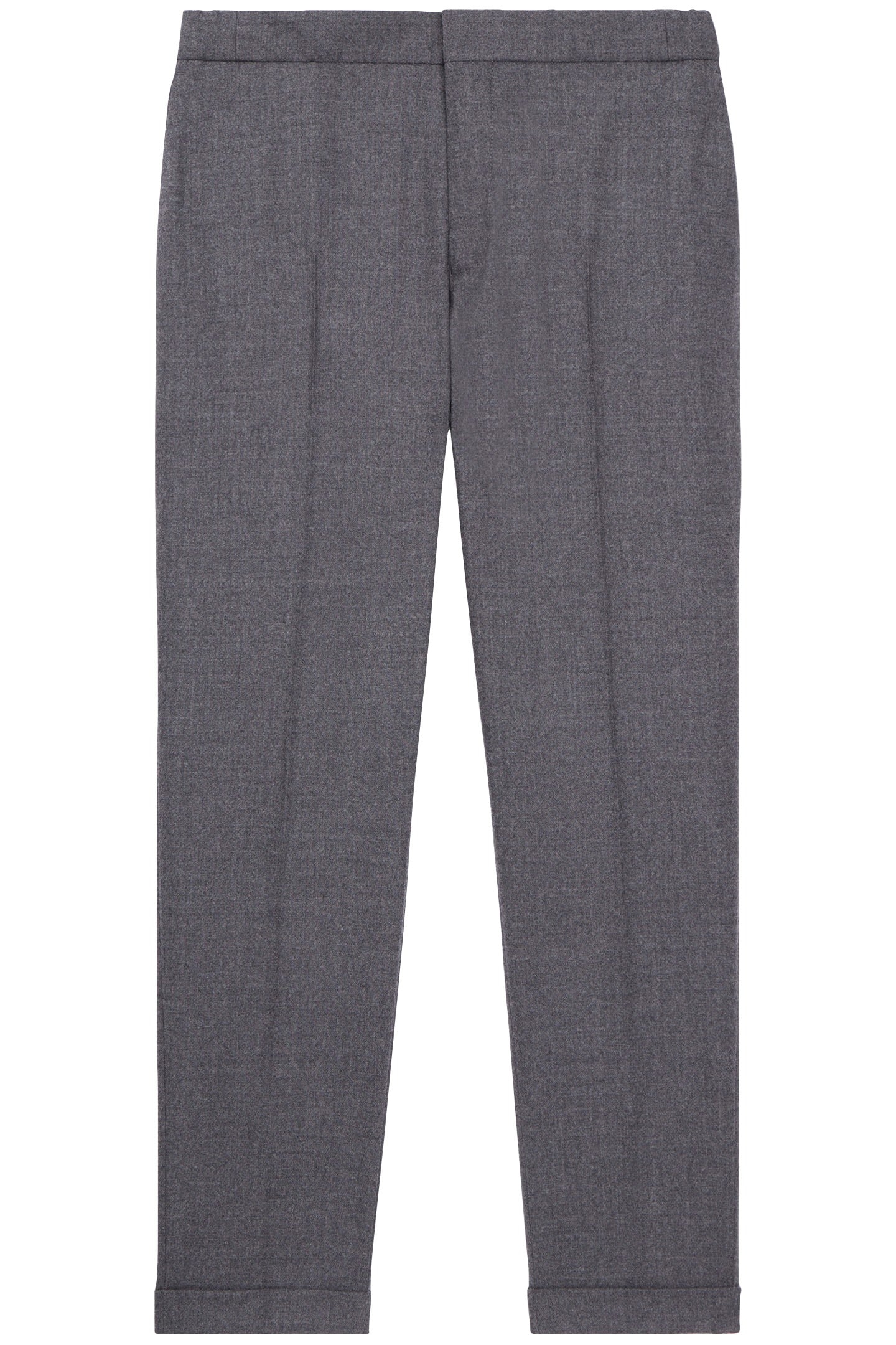 SEMI-ELASTIC FLANNEL SUIT TROUSERS GREY 4