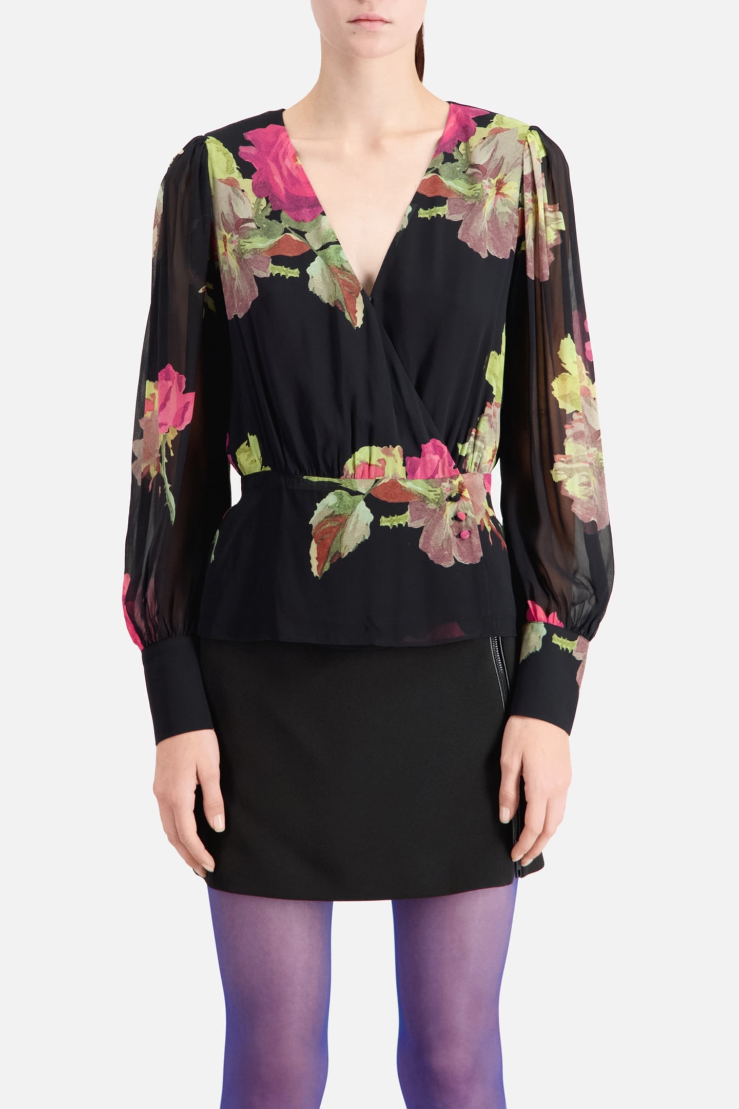 DOLCE VITA LONG SLEEVED TOP PINK BLACK 1