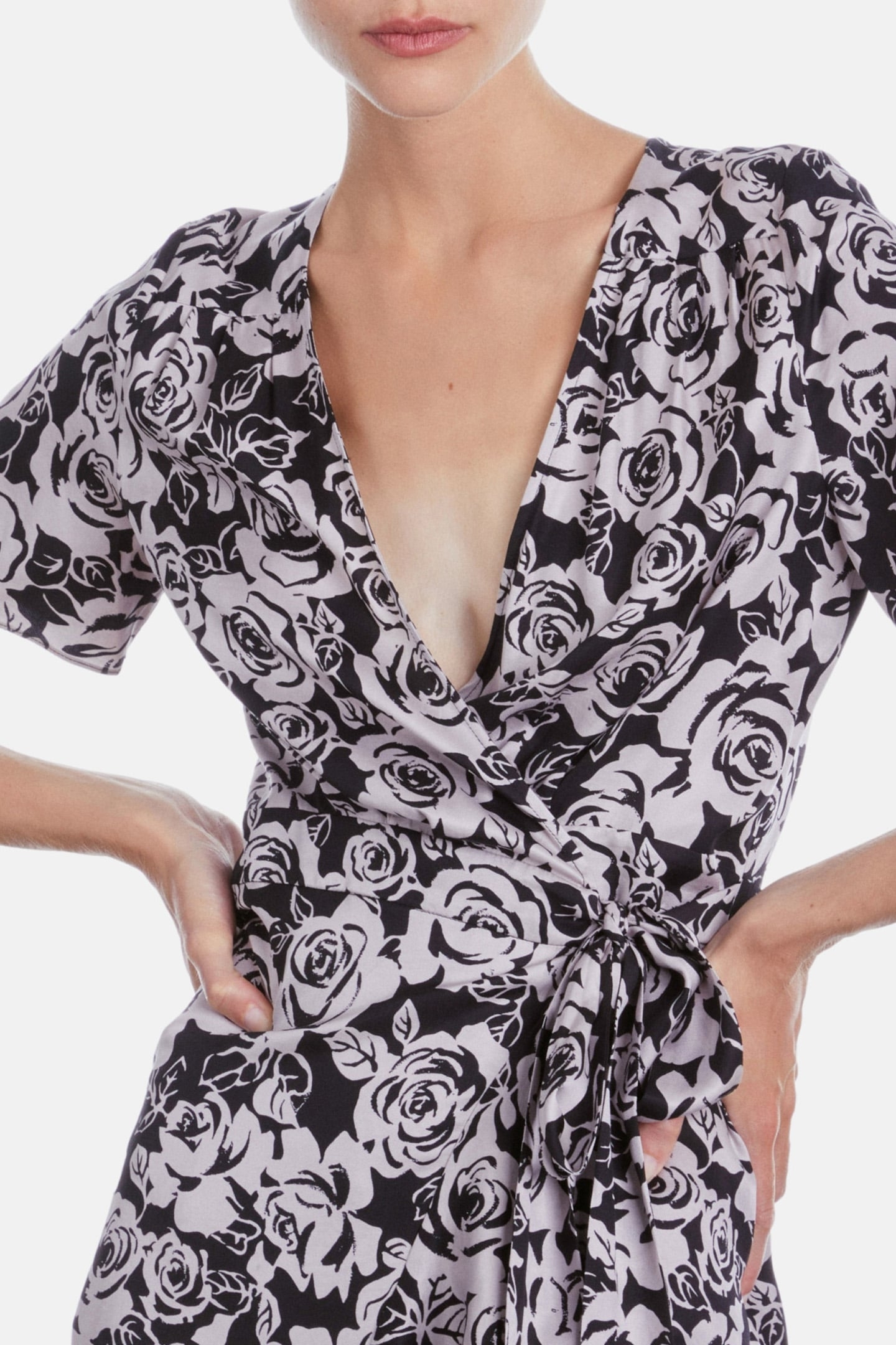 SHORT SLEEVE DRESS BLACK/PINK 6