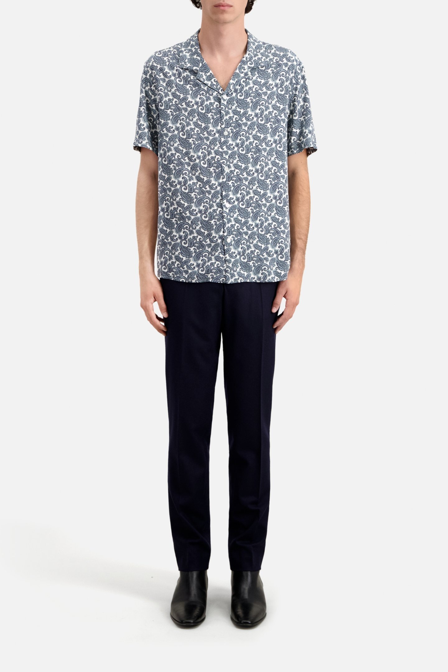 WAKO SHORT-SLEEVED SHIRT WHITE-BLUE 6