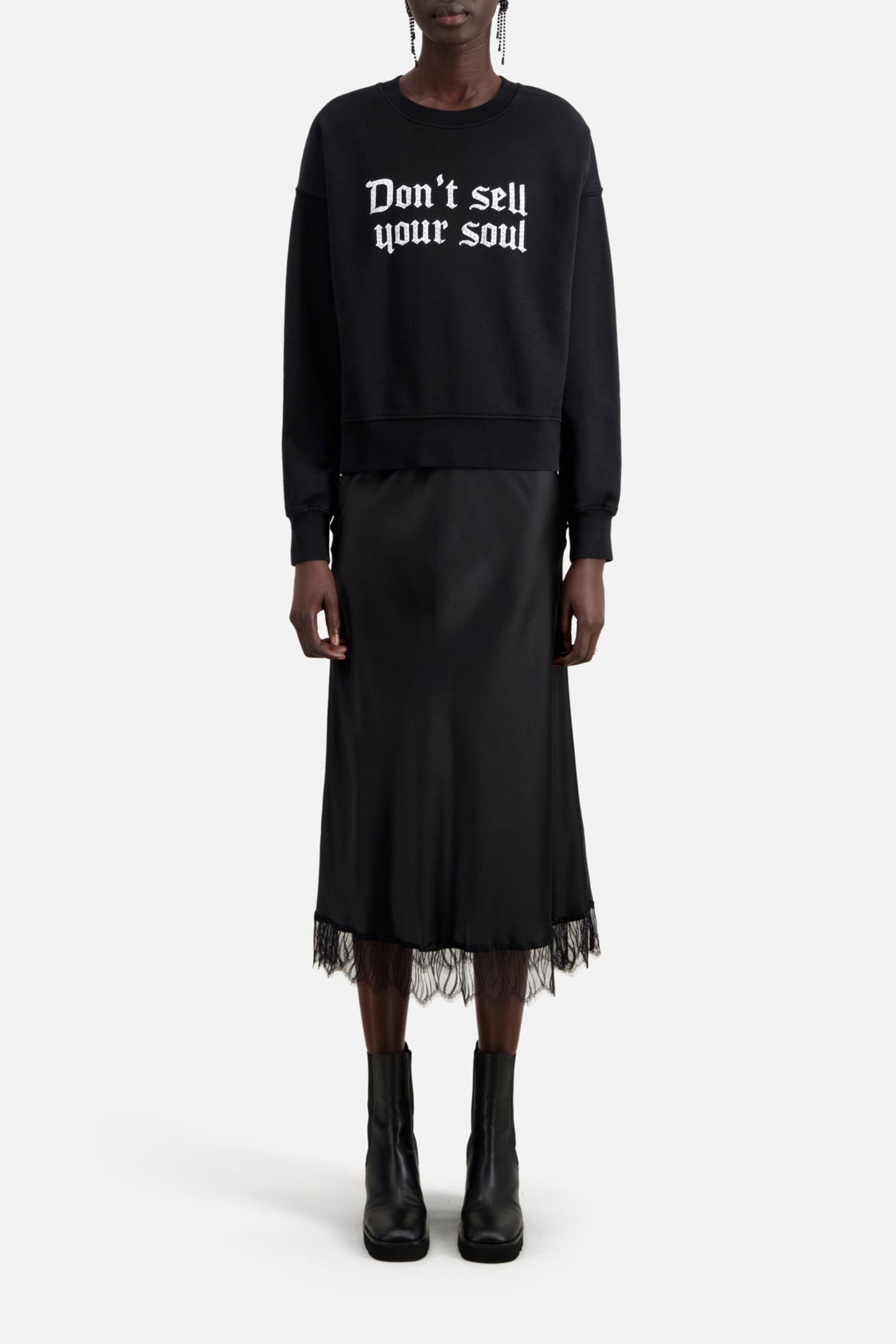 SWEAT AVEC PRINT DEVANT DON T SELL YOUR SOUL BLACK 2
