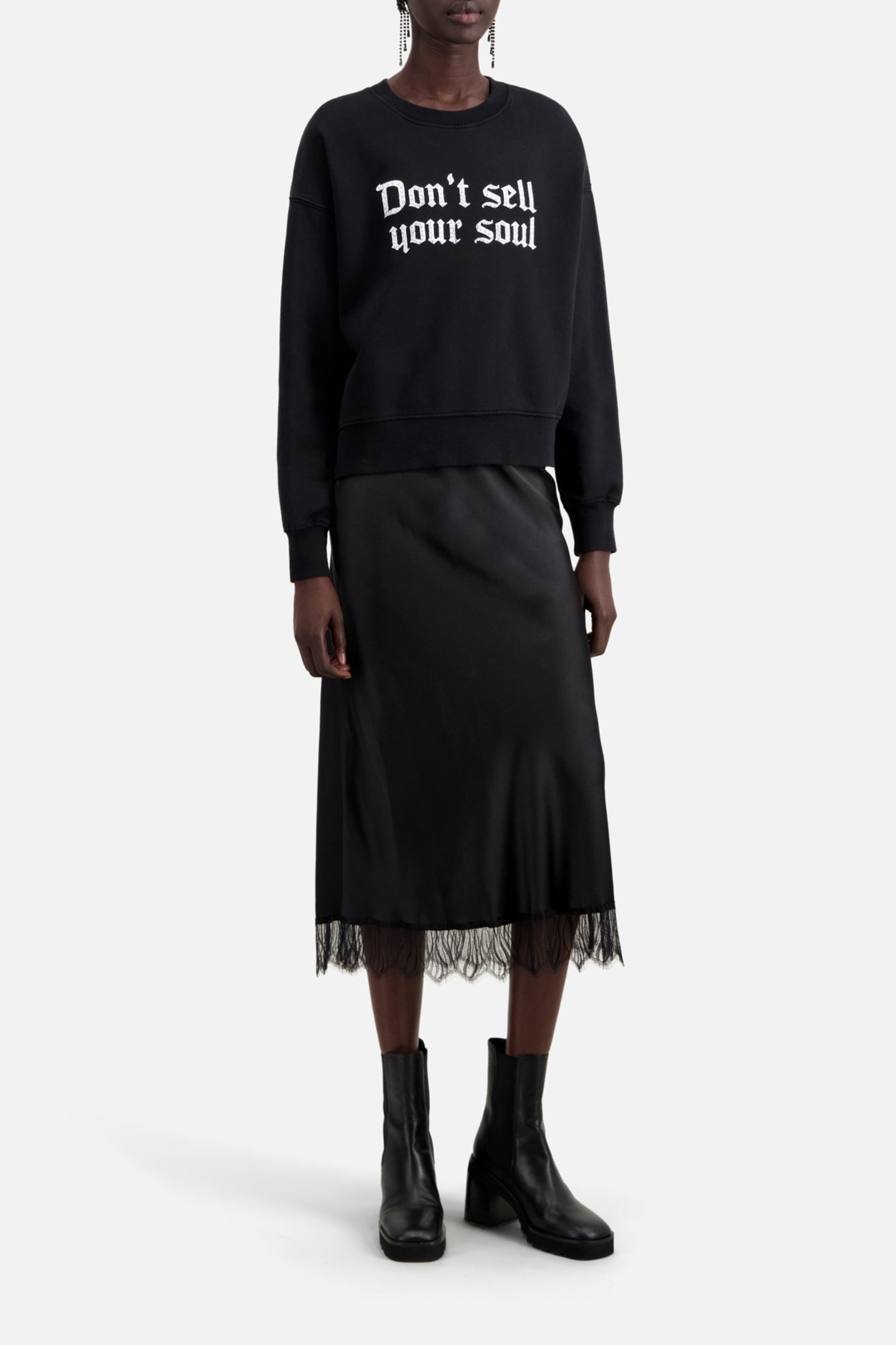 SWEAT AVEC PRINT DEVANT DON T SELL YOUR SOUL BLACK 5