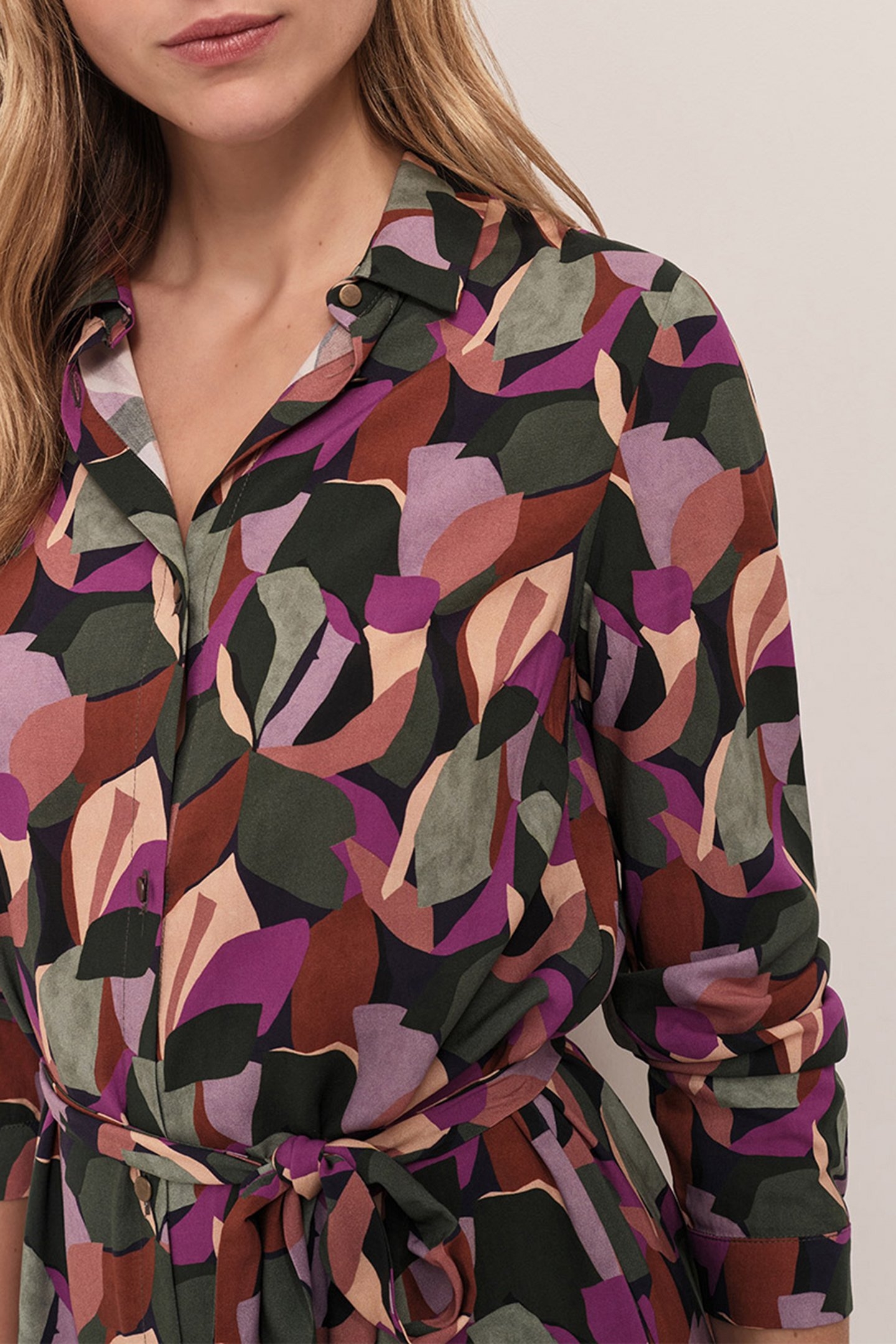REGINA - SYCAMORE MIDI SHIRT DRESS WITH ARTY PRINT COLOR 6