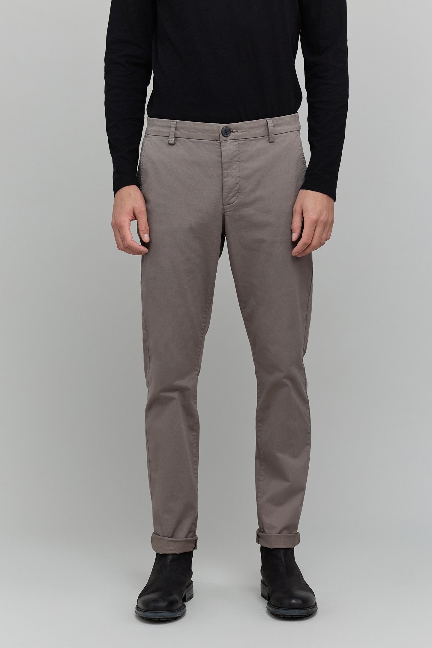 SLIM CHESTNUT CHINO PANTS 1