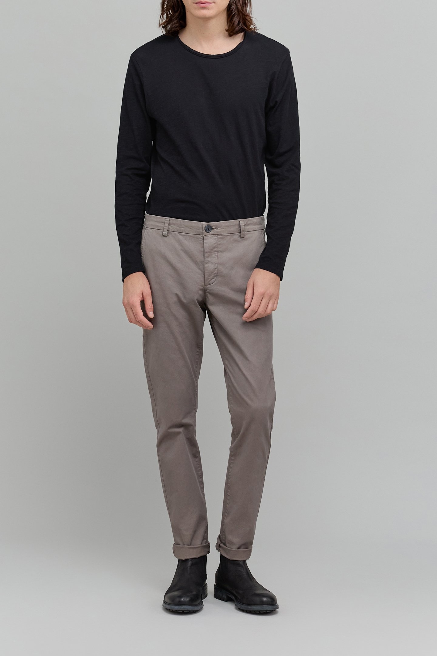 SLIM CHESTNUT CHINO PANTS 3