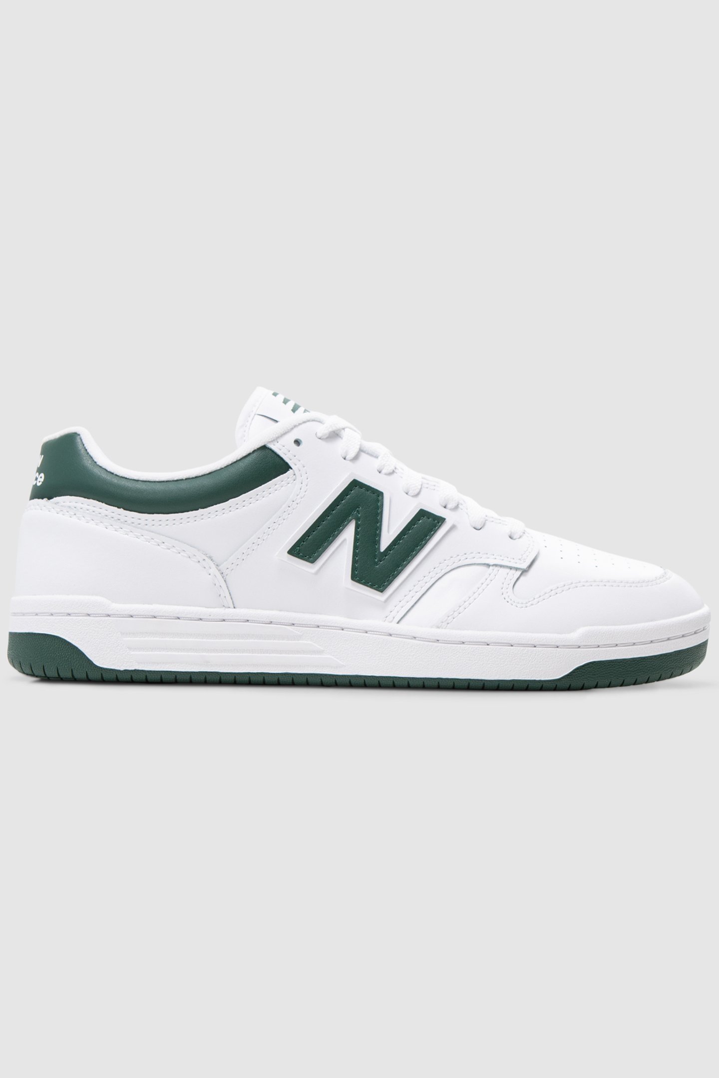 NEW BALANCE 480 WHITE AND GREEN TRAINERS 1