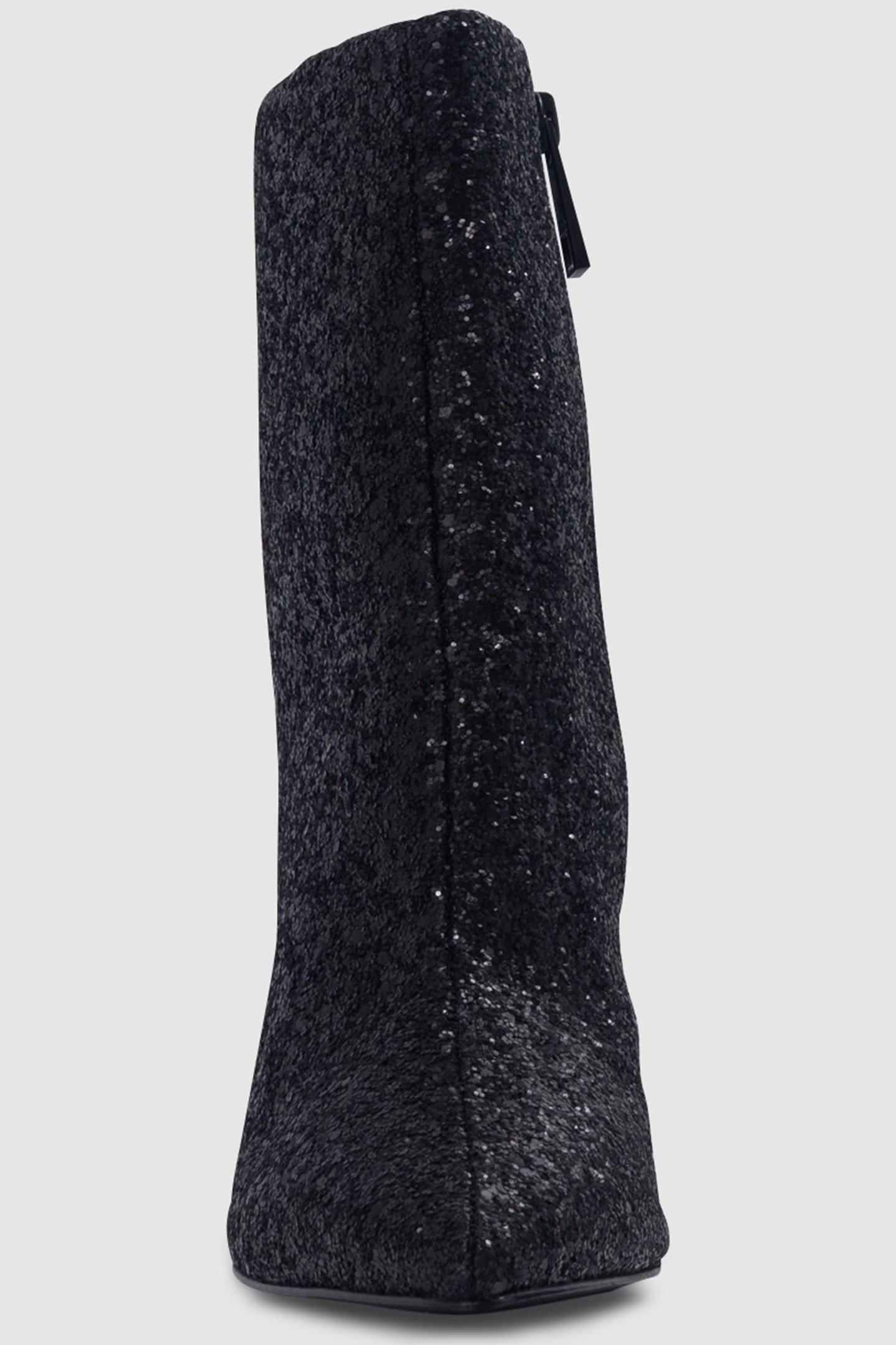 PURE EDITION-BLACK GLITTER HEELED BOOTIES 4