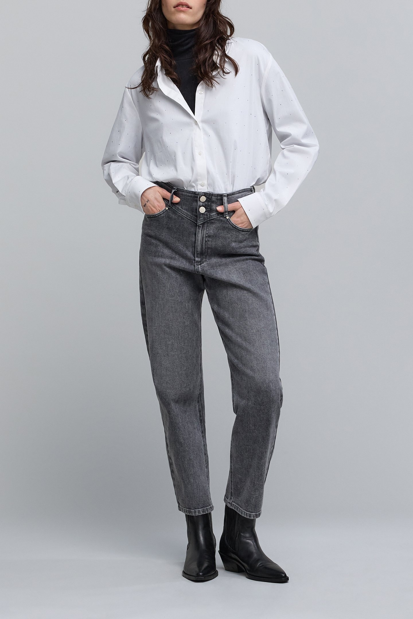 ALL-OVER WHITE RHINESTONE SHIRT 3